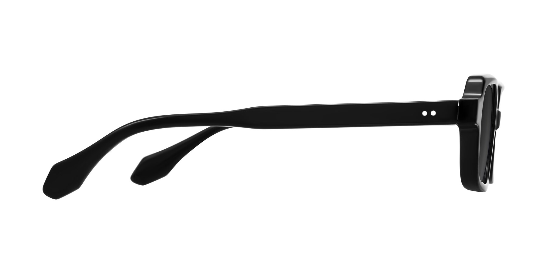 Side of Perkis in Black with Gray Tinted Lenses