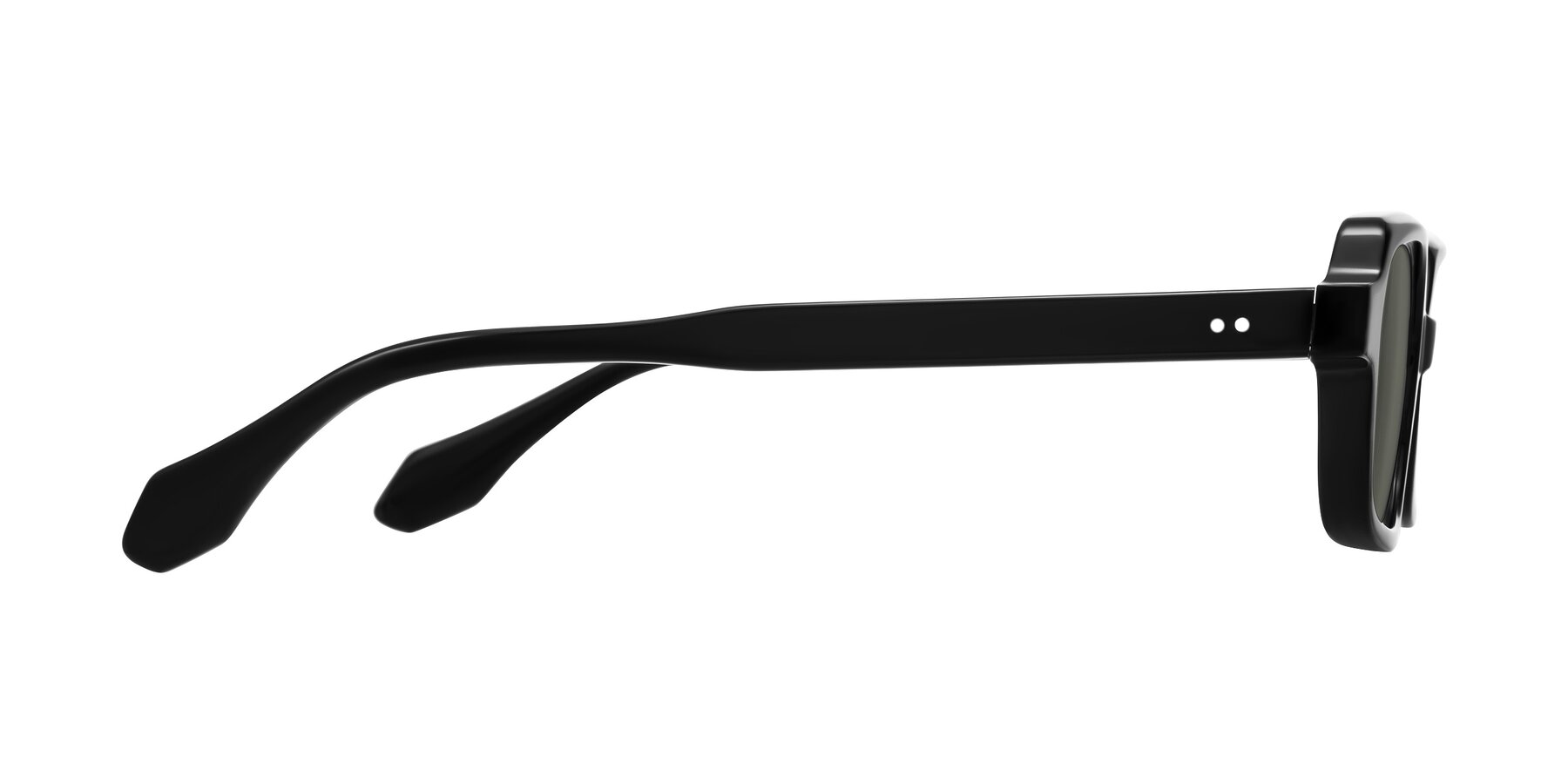 Side of Perkis in Black with Gray Polarized Lenses