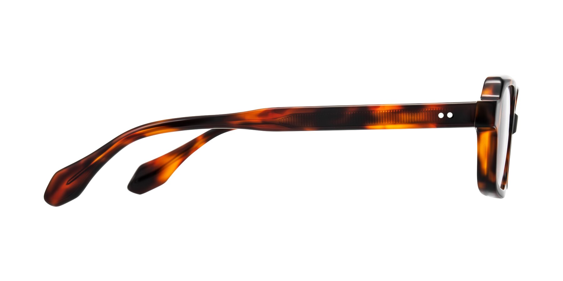 Side of Perkis in Tortoise with Clear Eyeglass Lenses