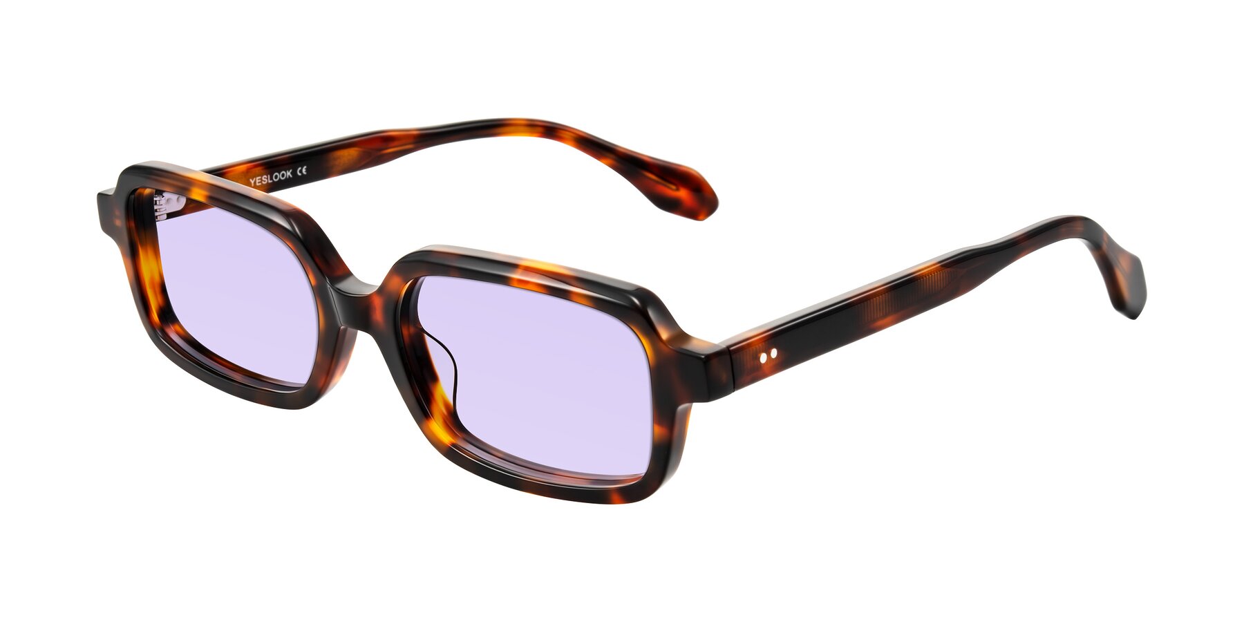 Angle of Perkis in Tortoise with Light Purple Tinted Lenses