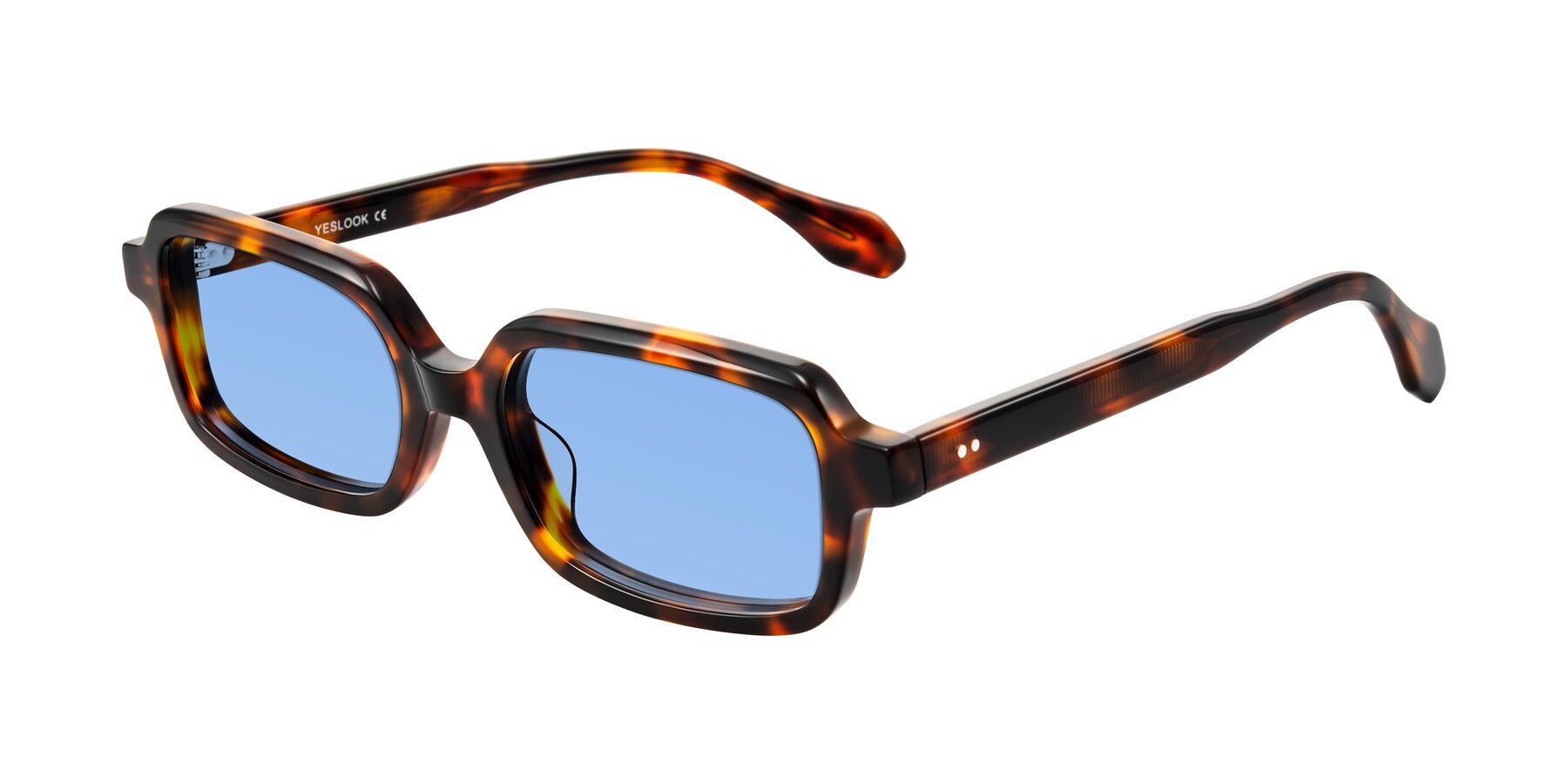 Angle of Perkis in Tortoise with Medium Blue Tinted Lenses