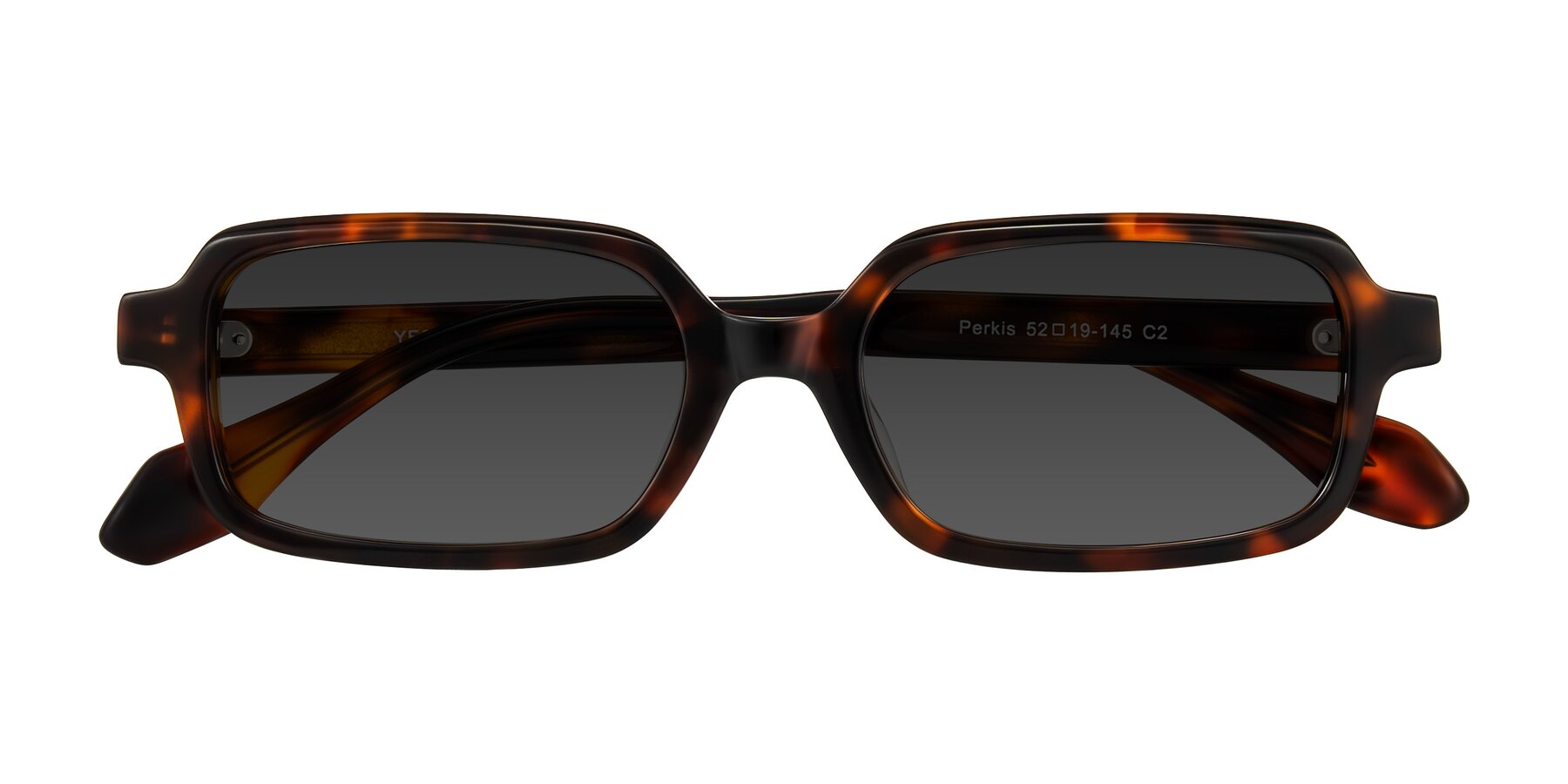 Folded Front of Perkis in Tortoise with Gray Tinted Lenses