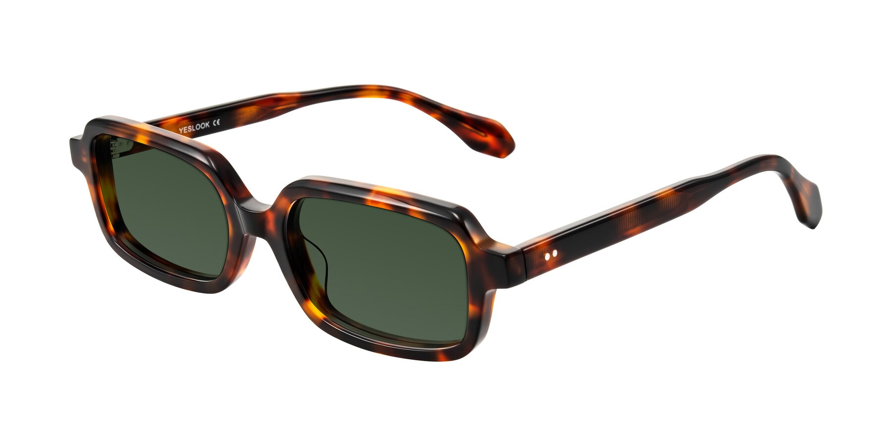 Angle of Perkis in Tortoise with Green Tinted Lenses