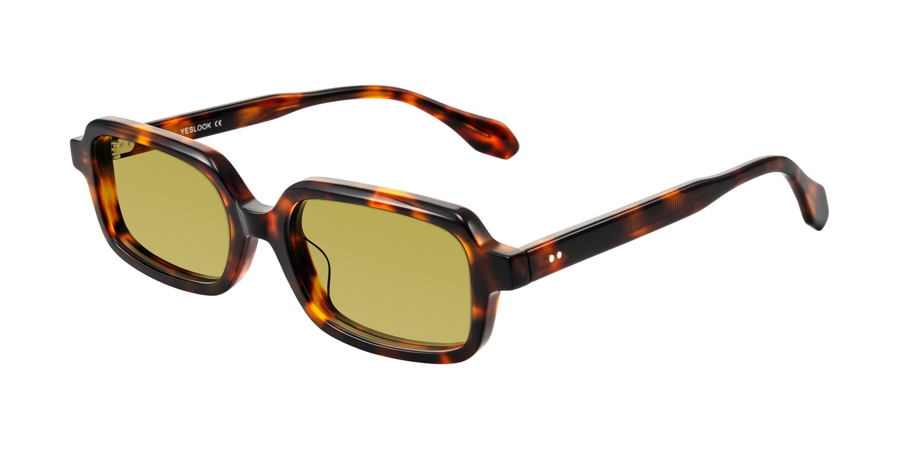Angle of Perkis in Tortoise with Champagne Tinted Lenses