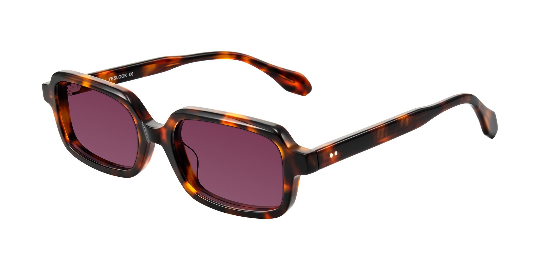 Angle of Perkis in Tortoise with Wine Tinted Lenses