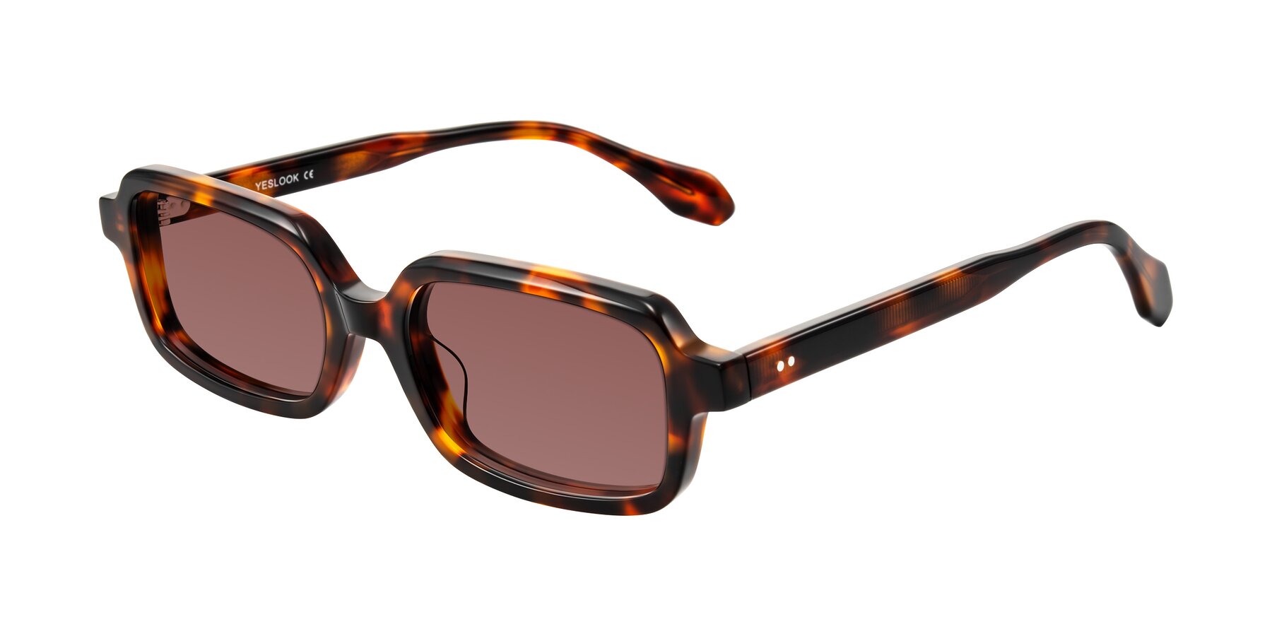 Angle of Perkis in Tortoise with Garnet Tinted Lenses