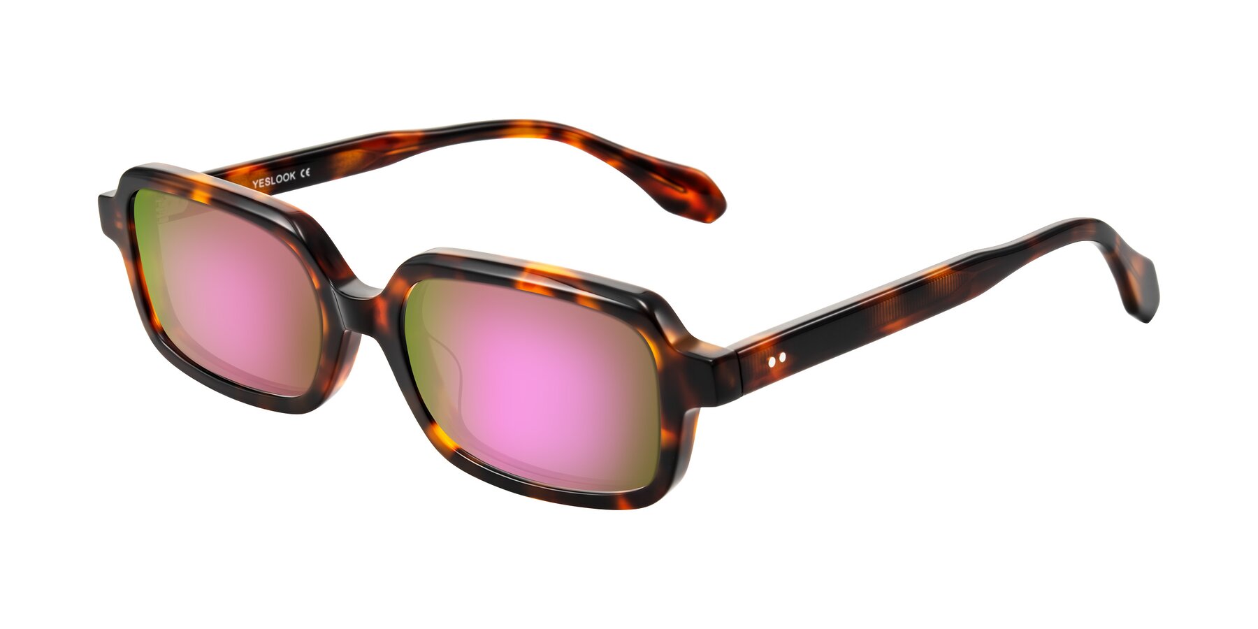 Angle of Perkis in Tortoise with Pink Mirrored Lenses