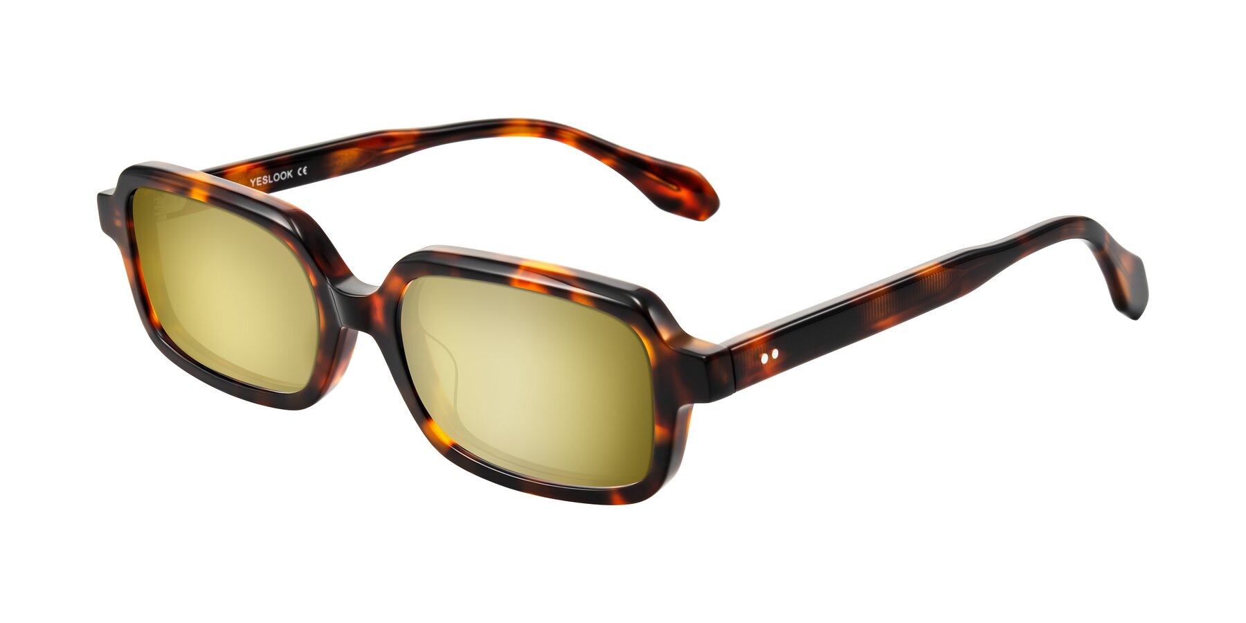 Angle of Perkis in Tortoise with Gold Mirrored Lenses