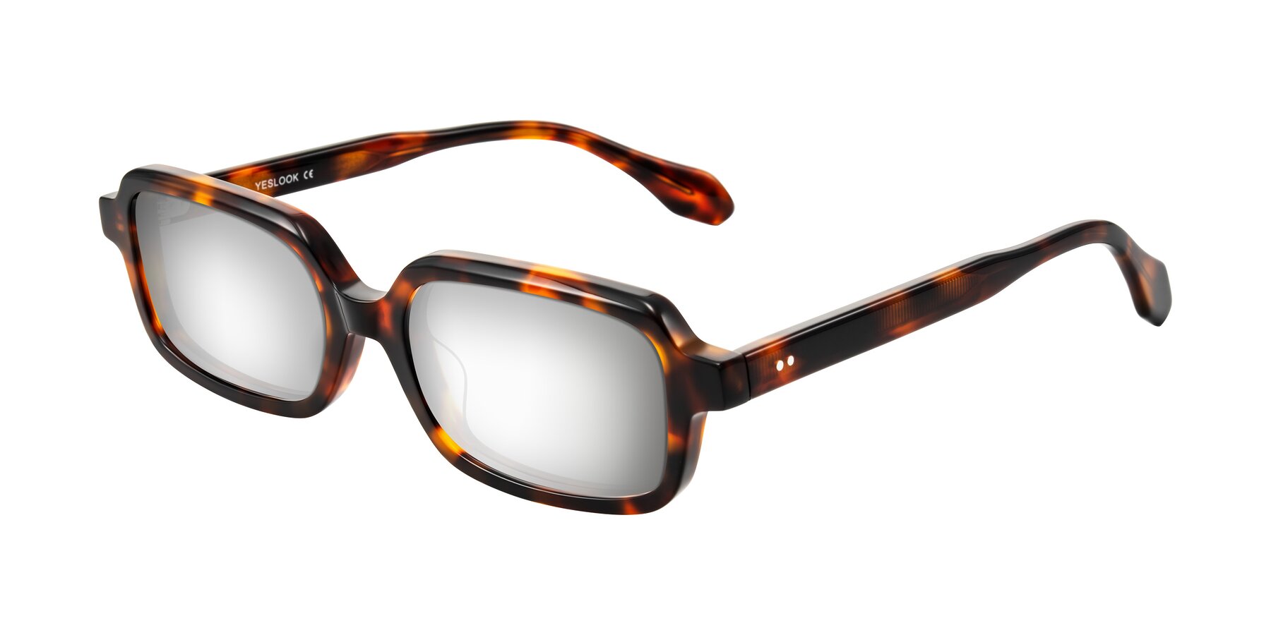 Angle of Perkis in Tortoise with Silver Mirrored Lenses