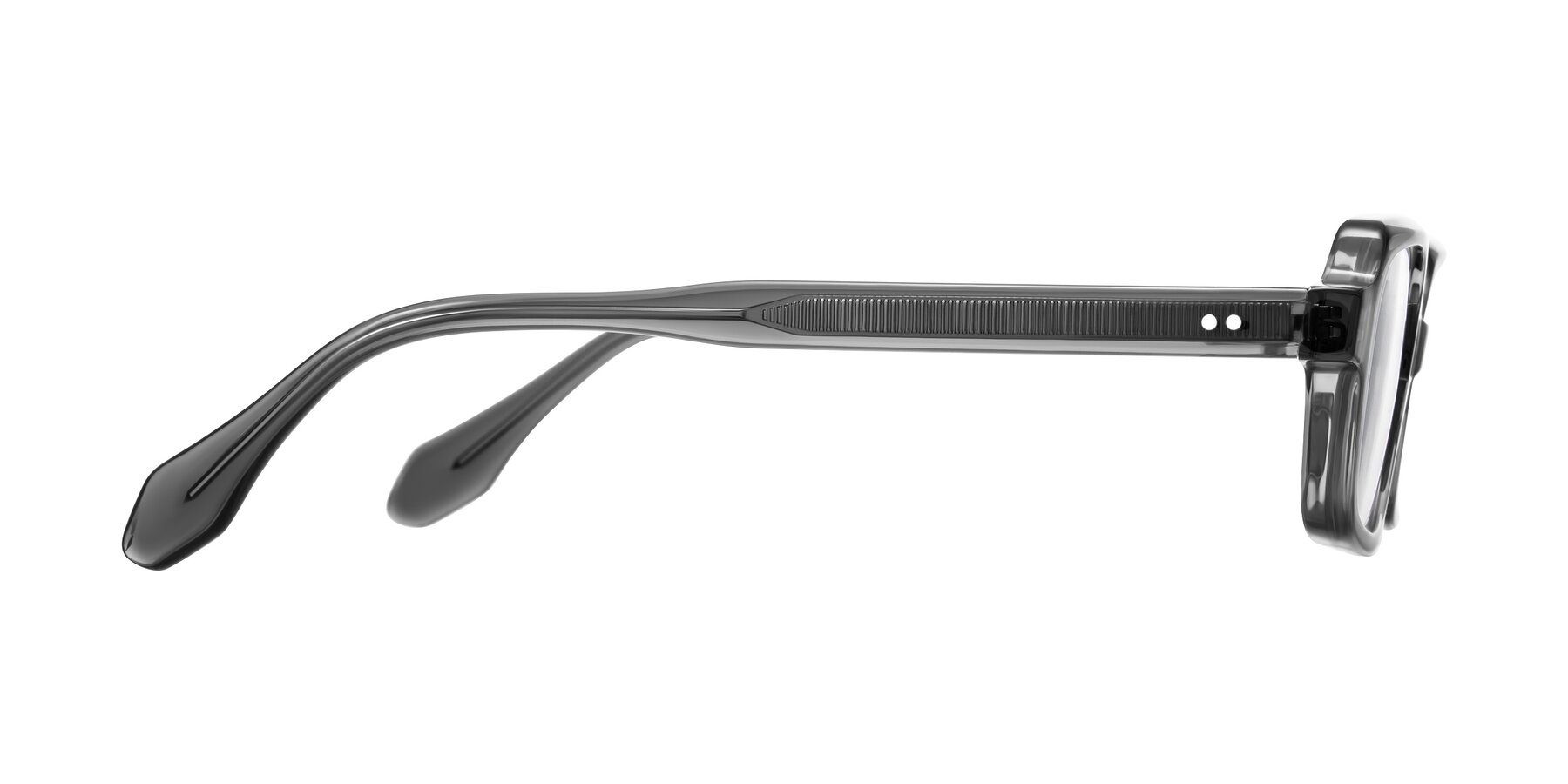 Side of Perkis in Dark Gray with Clear Reading Eyeglass Lenses