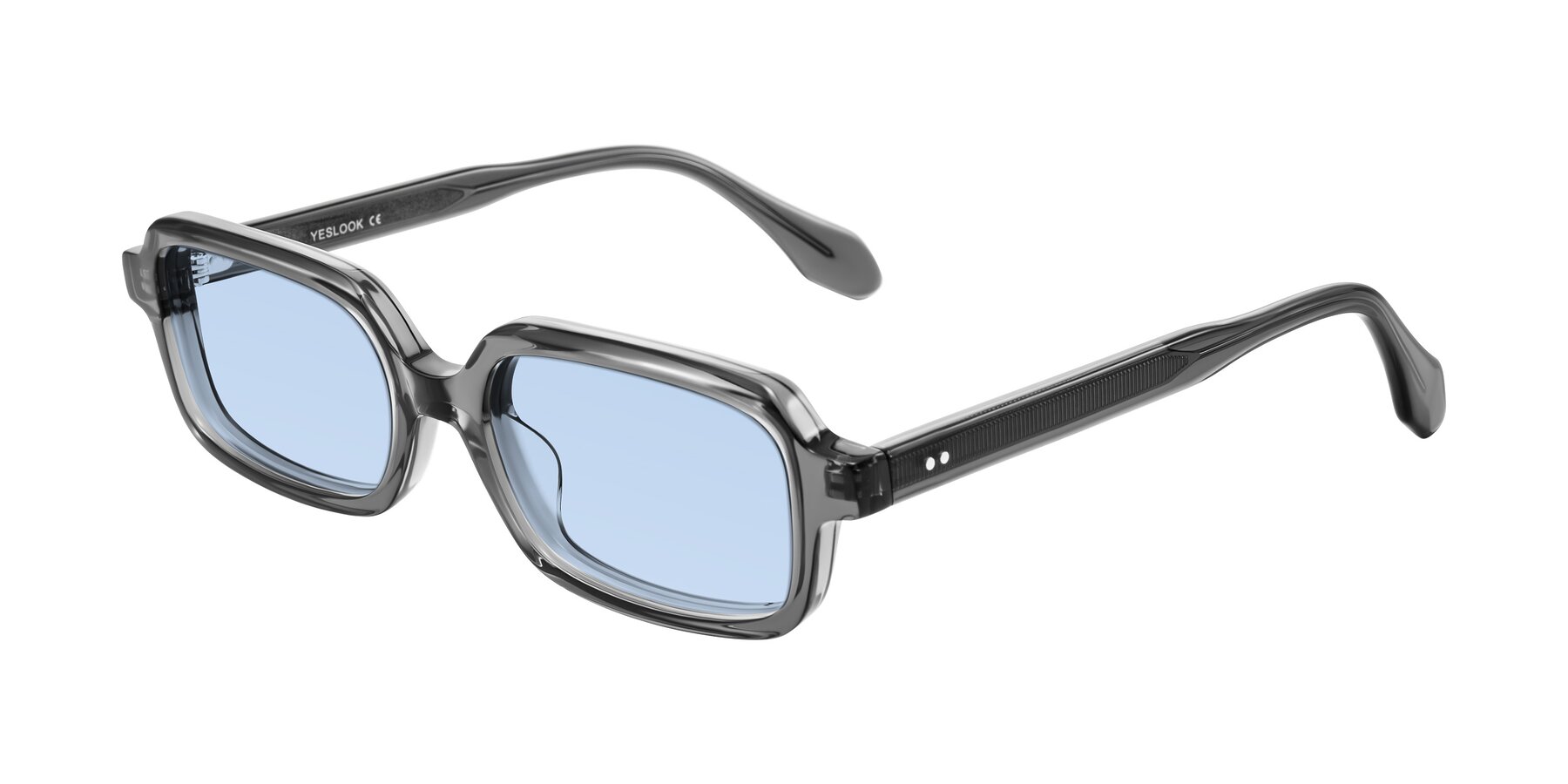 Angle of Perkis in Dark Gray with Light Blue Tinted Lenses