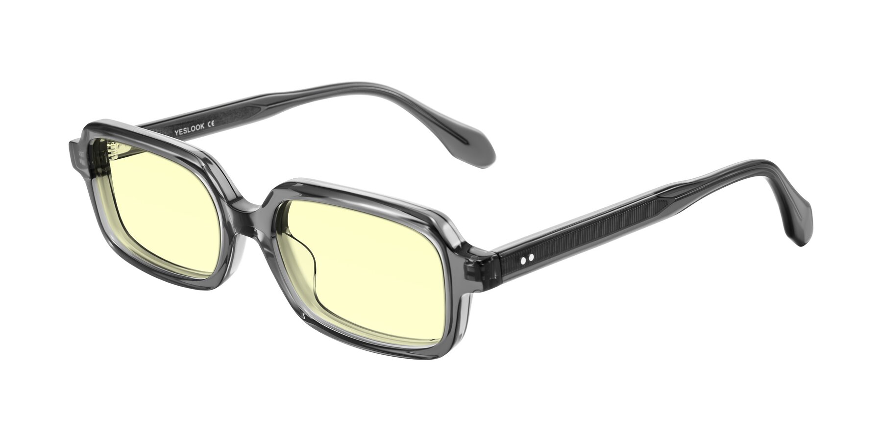 Angle of Perkis in Dark Gray with Light Yellow Tinted Lenses