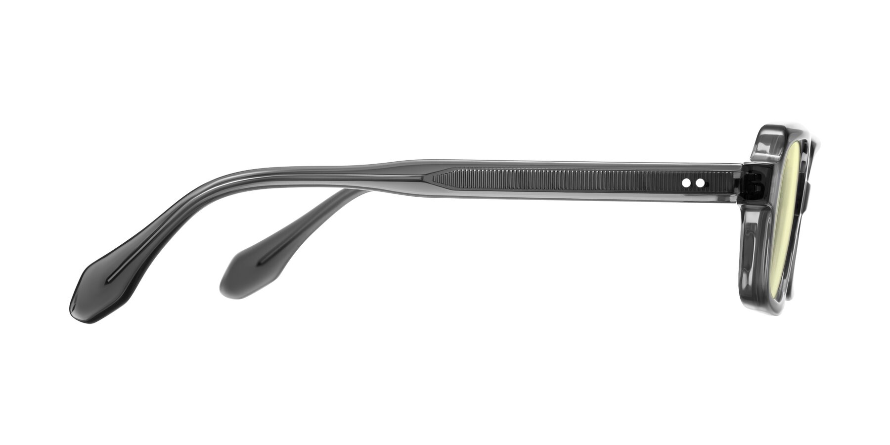 Side of Perkis in Dark Gray with Light Yellow Tinted Lenses