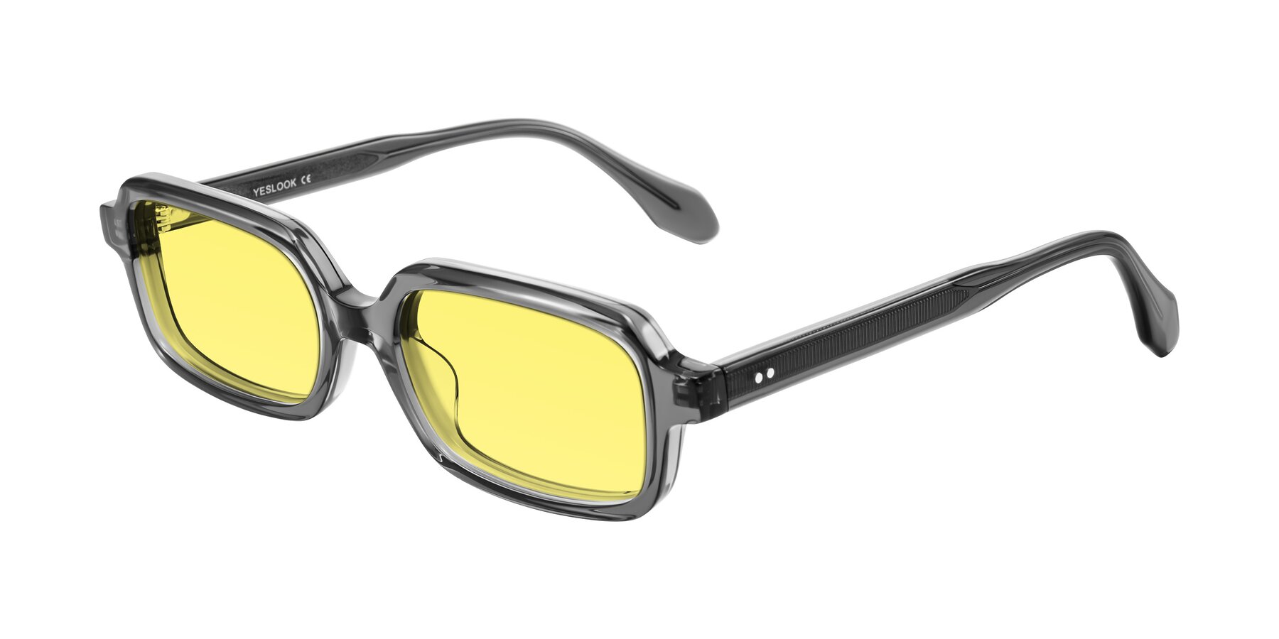 Angle of Perkis in Dark Gray with Medium Yellow Tinted Lenses