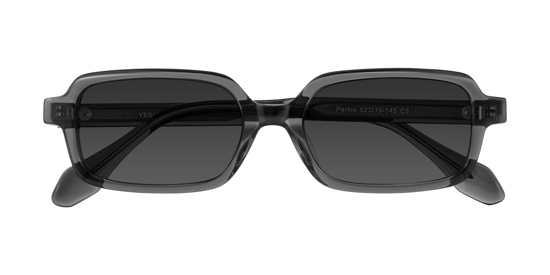 Folded Front of Perkis in Dark Gray with Gray Tinted Lenses