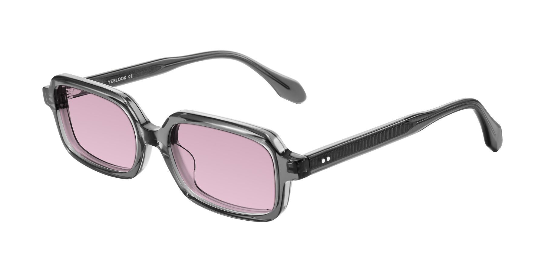 Angle of Perkis in Dark Gray with Light Wine Tinted Lenses
