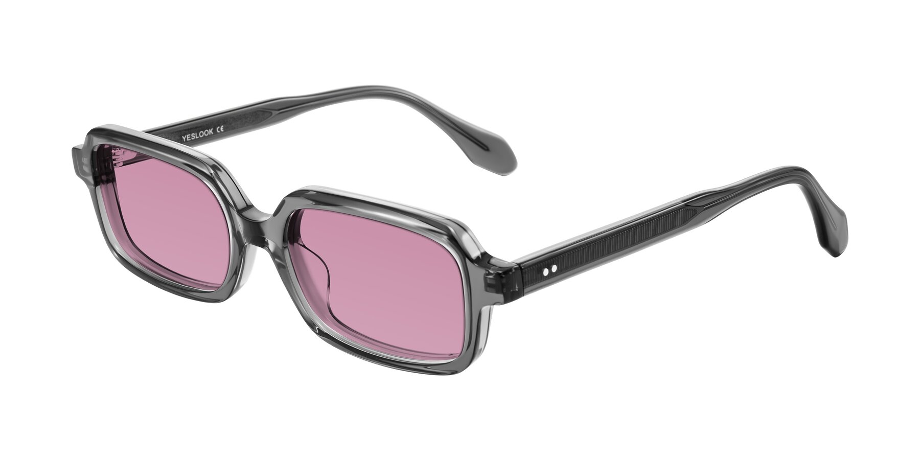 Angle of Perkis in Dark Gray with Medium Wine Tinted Lenses