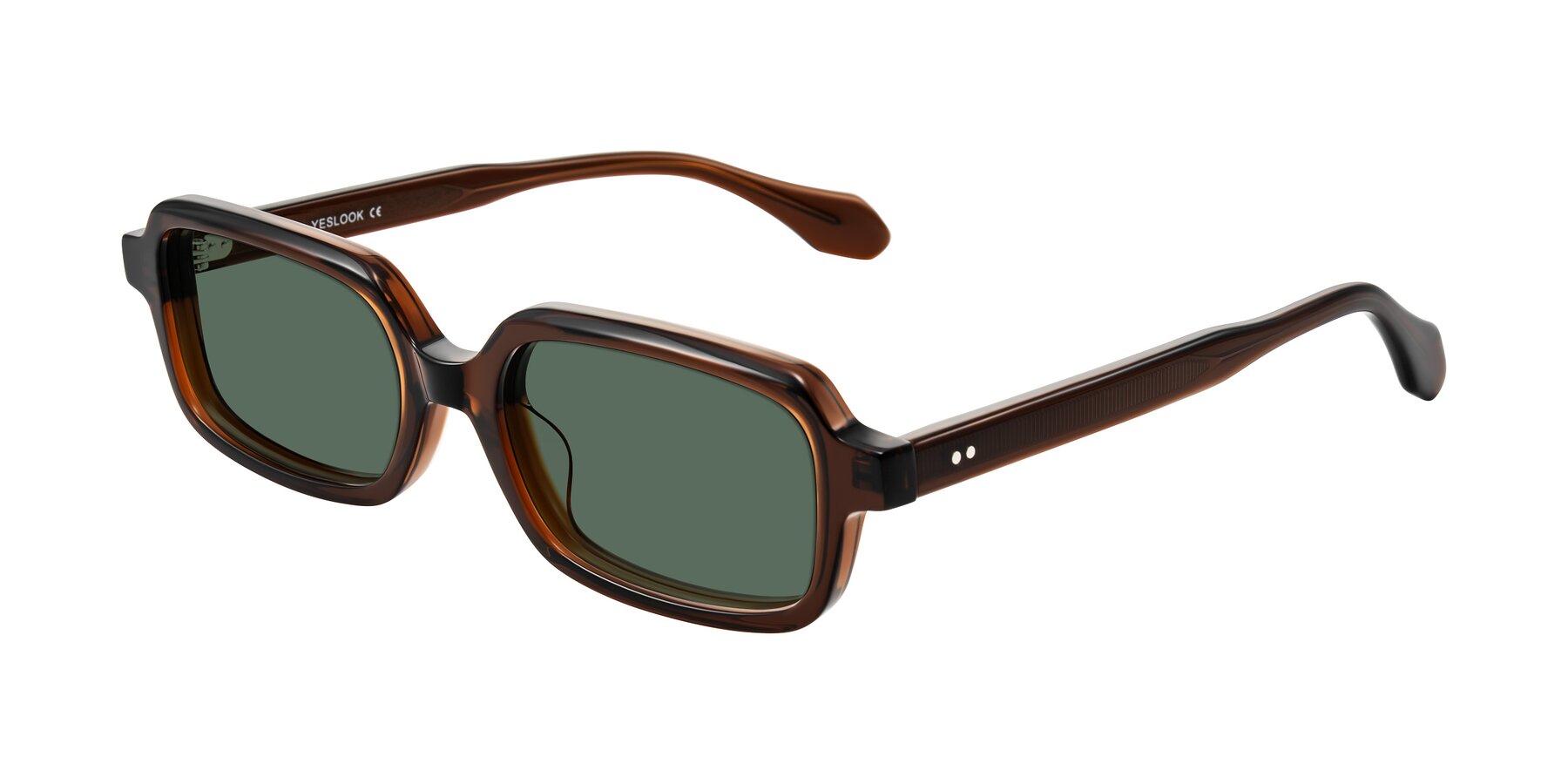Angle of Perkis in Dark Brown with Green Polarized Lenses