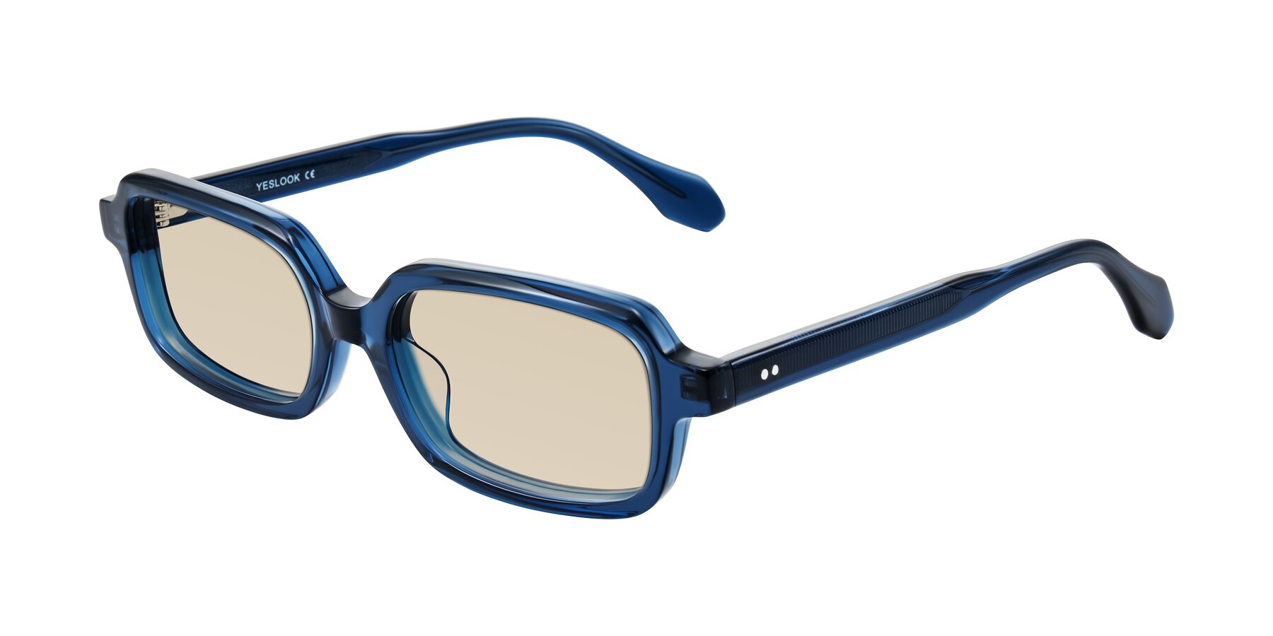 Angle of Perkis in Blue with Light Brown Tinted Lenses