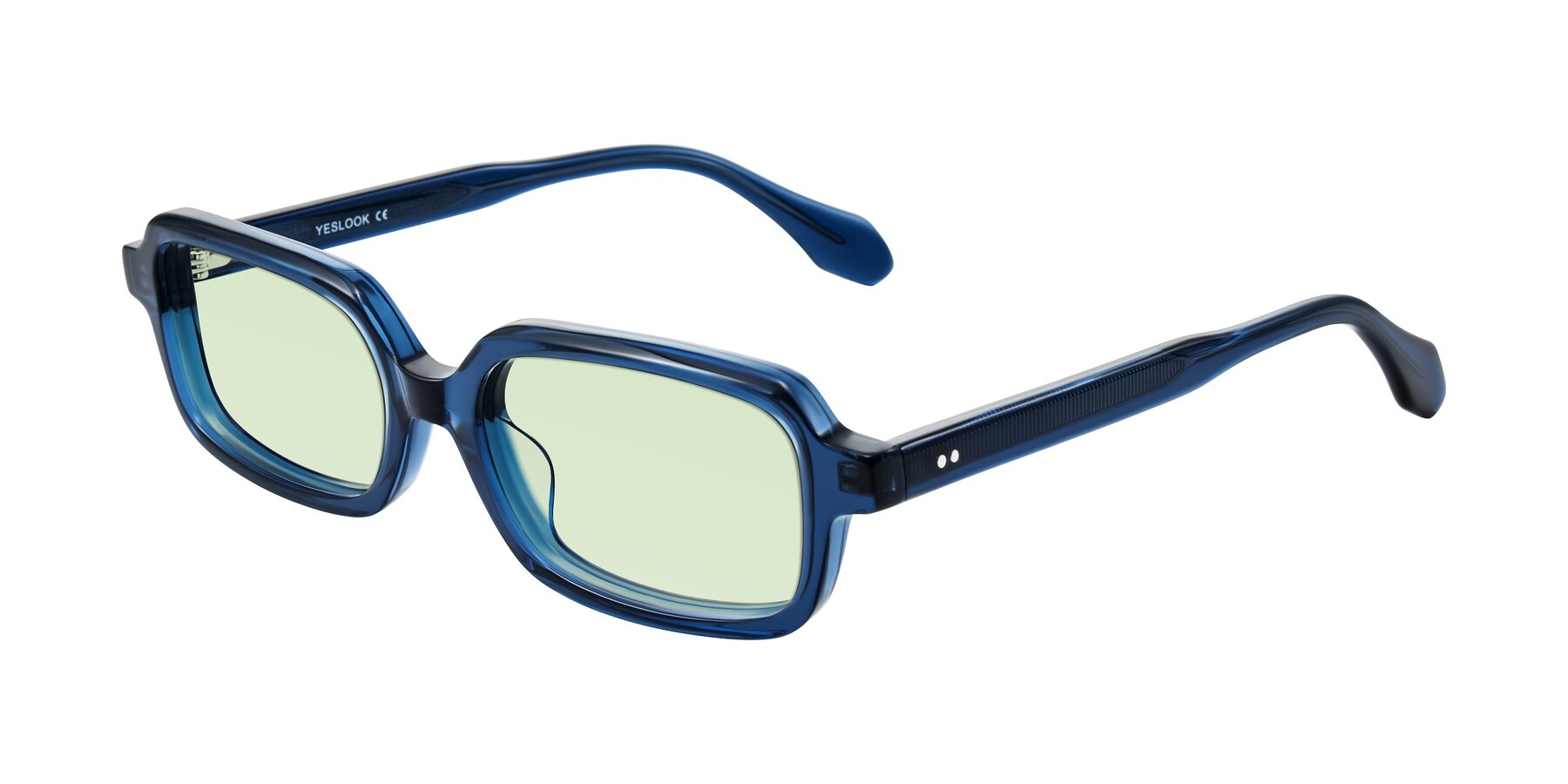 Angle of Perkis in Blue with Light Green Tinted Lenses