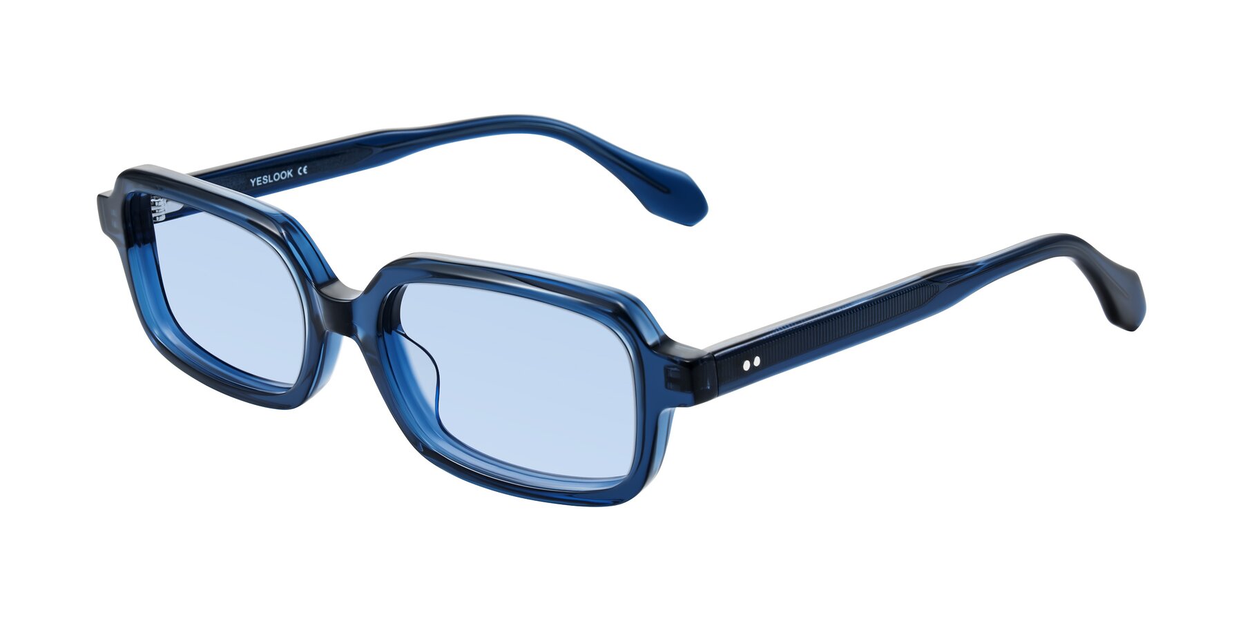 Angle of Perkis in Blue with Light Blue Tinted Lenses
