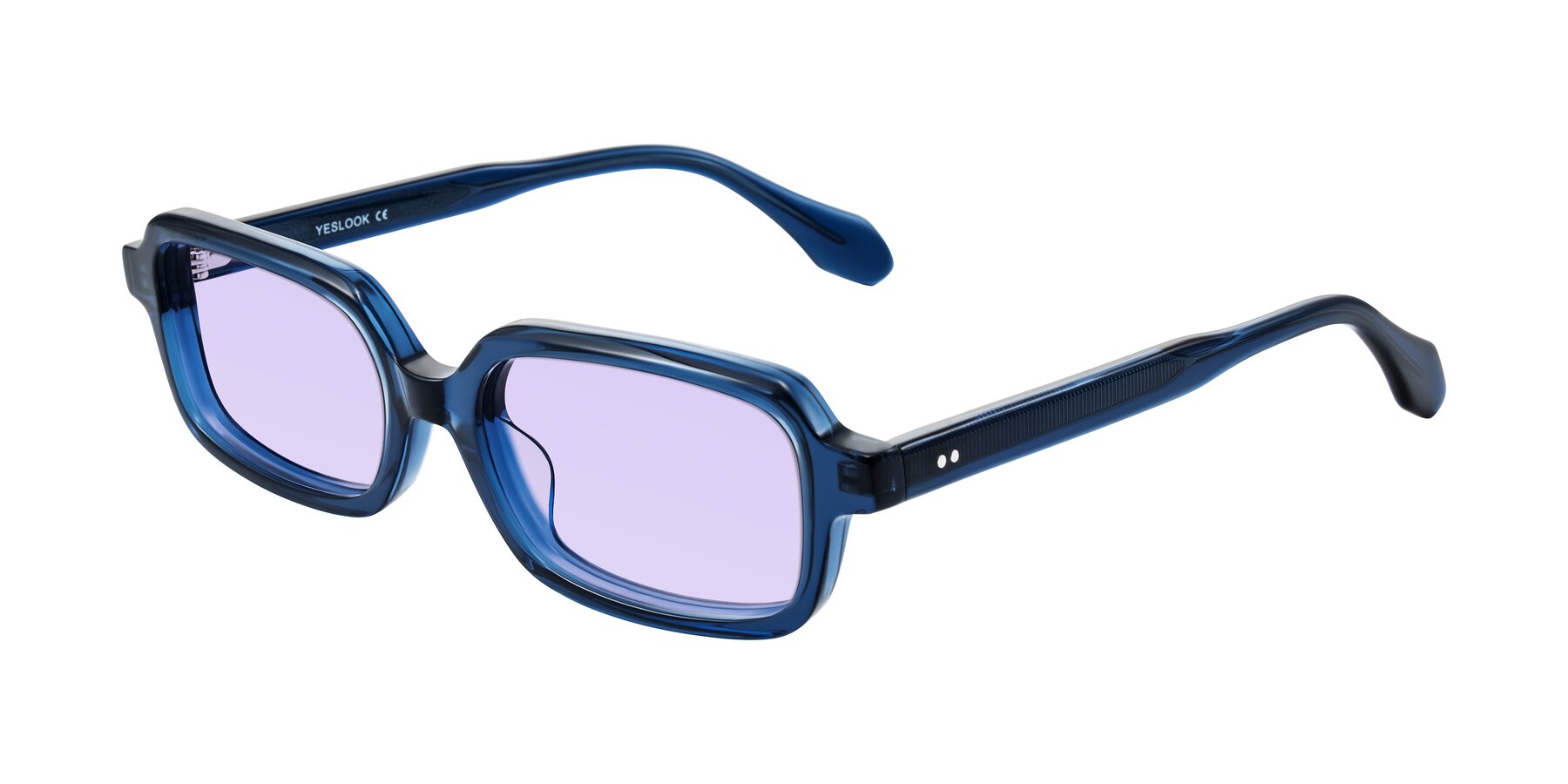 Angle of Perkis in Blue with Light Purple Tinted Lenses