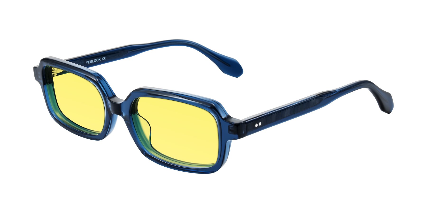 Angle of Perkis in Blue with Medium Yellow Tinted Lenses