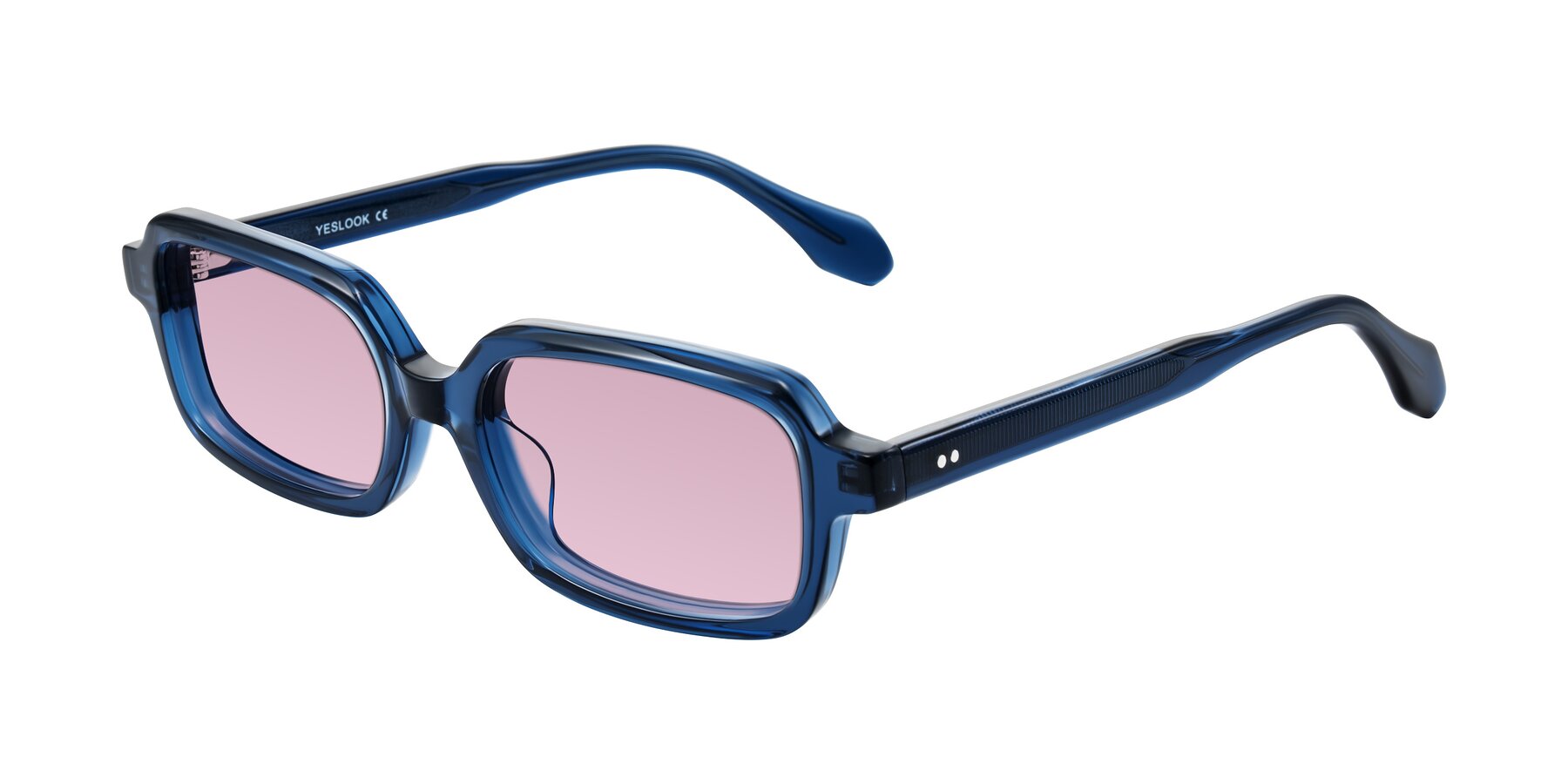 Angle of Perkis in Blue with Light Wine Tinted Lenses