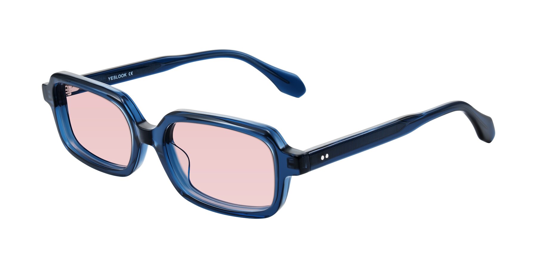 Angle of Perkis in Blue with Light Garnet Tinted Lenses