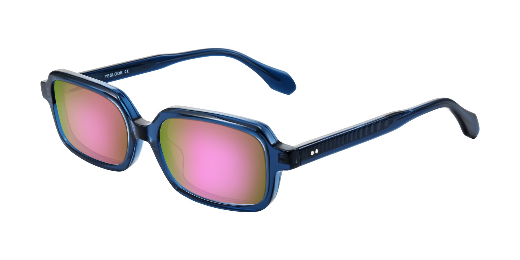 Angle of Perkis in Blue with Pink Mirrored Lenses