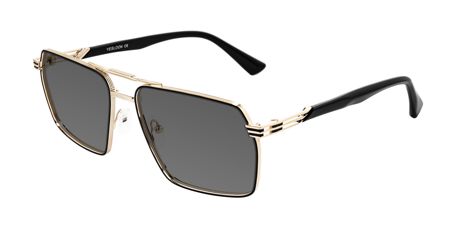 Angle of Nasuma in Gold/Black with Medium Gray Tinted Lenses