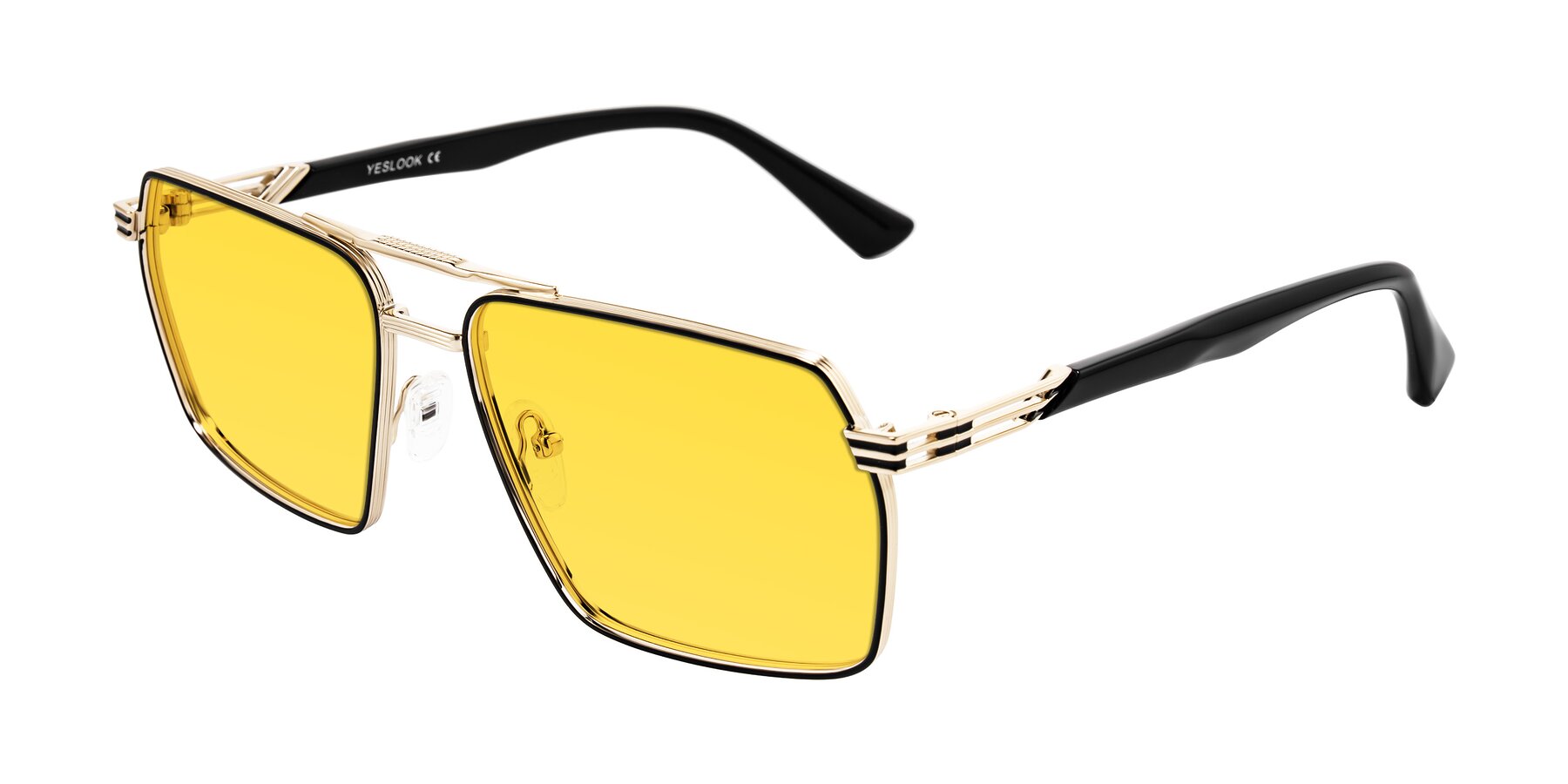 Angle of Nasuma in Gold/Black with Yellow Tinted Lenses