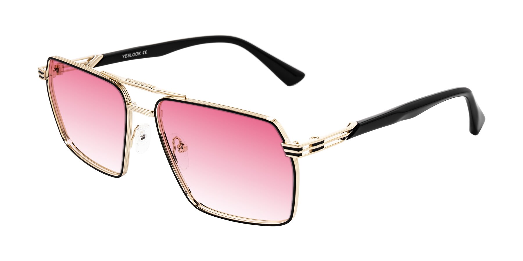 Angle of Nasuma in Gold/Black with Pink Gradient Lenses
