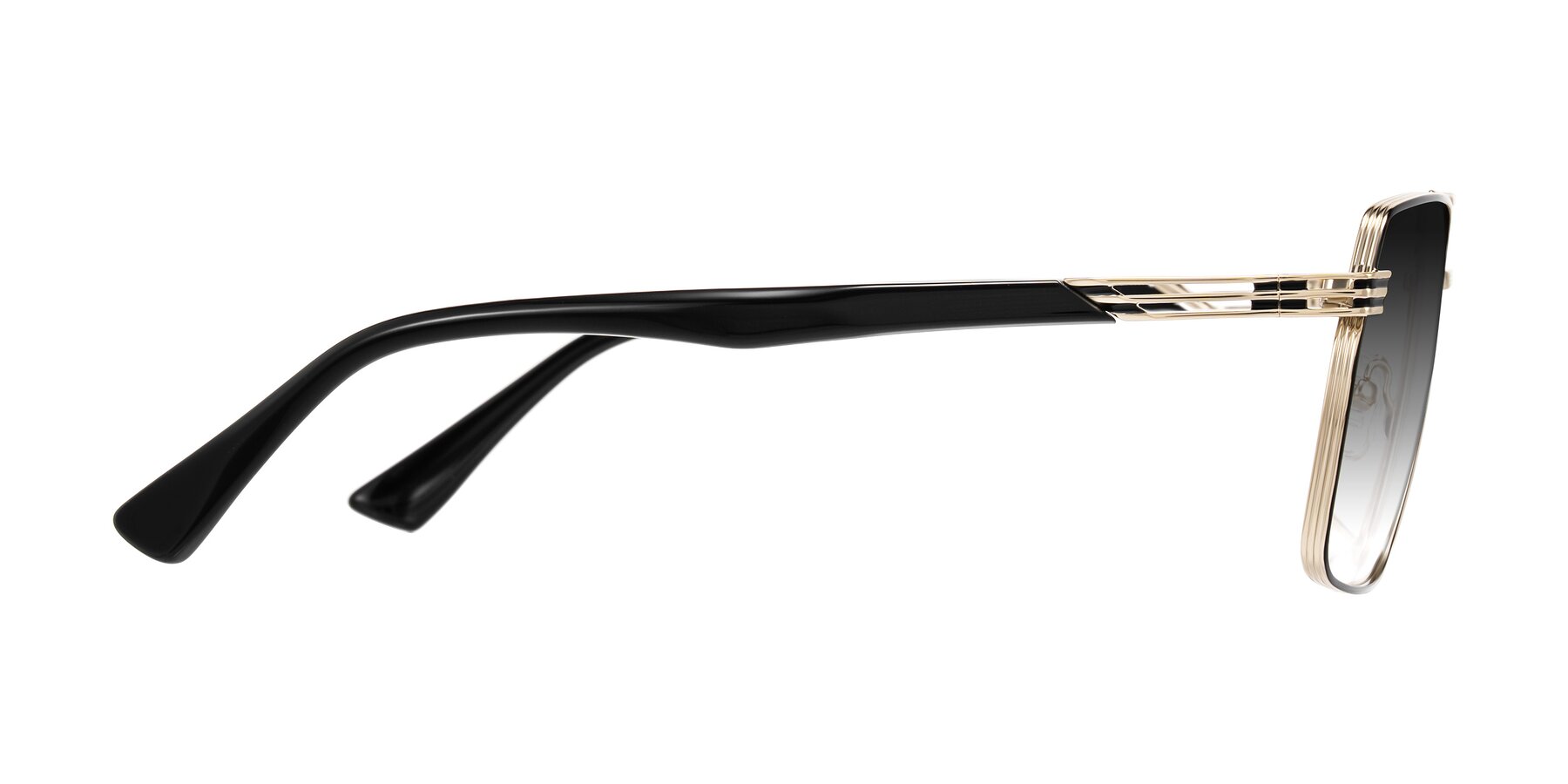 Side of Nasuma in Gold/Black with Gray Gradient Lenses