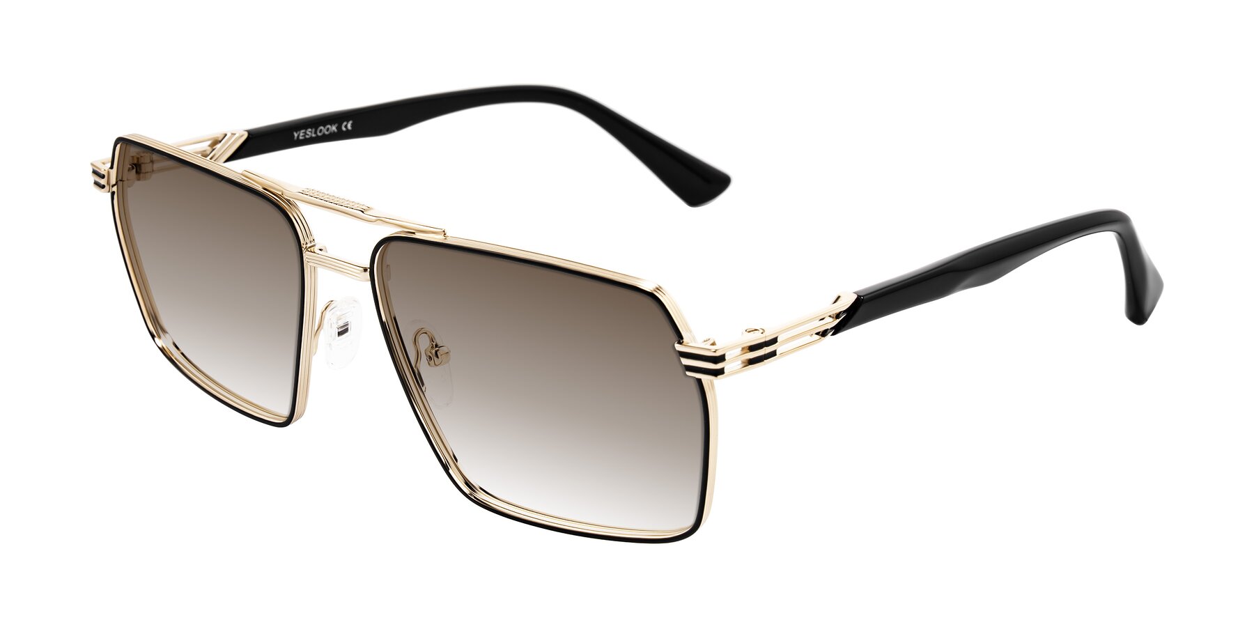 Angle of Nasuma in Gold/Black with Brown Gradient Lenses