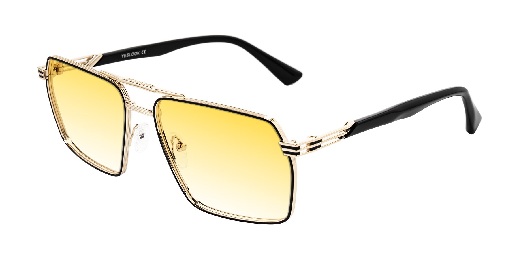 Angle of Nasuma in Gold/Black with Yellow Gradient Lenses
