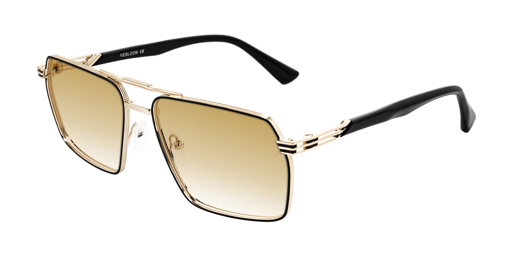 Angle of Nasuma in Gold/Black with Champagne Gradient Lenses