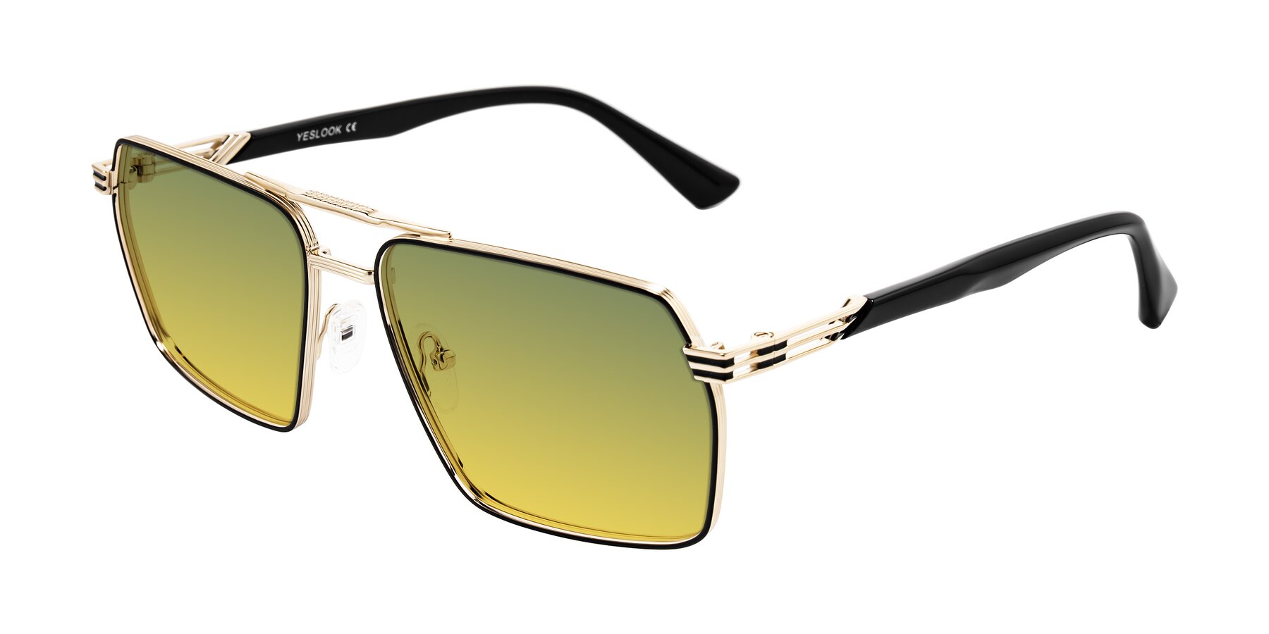 Angle of Nasuma in Gold/Black with Green / Yellow Gradient Lenses
