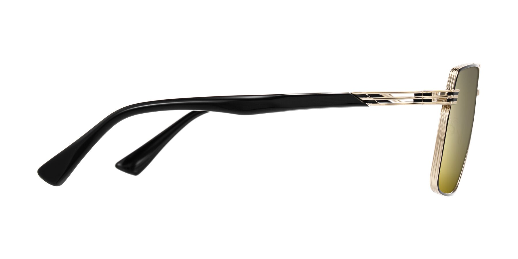 Side of Nasuma in Gold/Black with Gold Mirrored Lenses