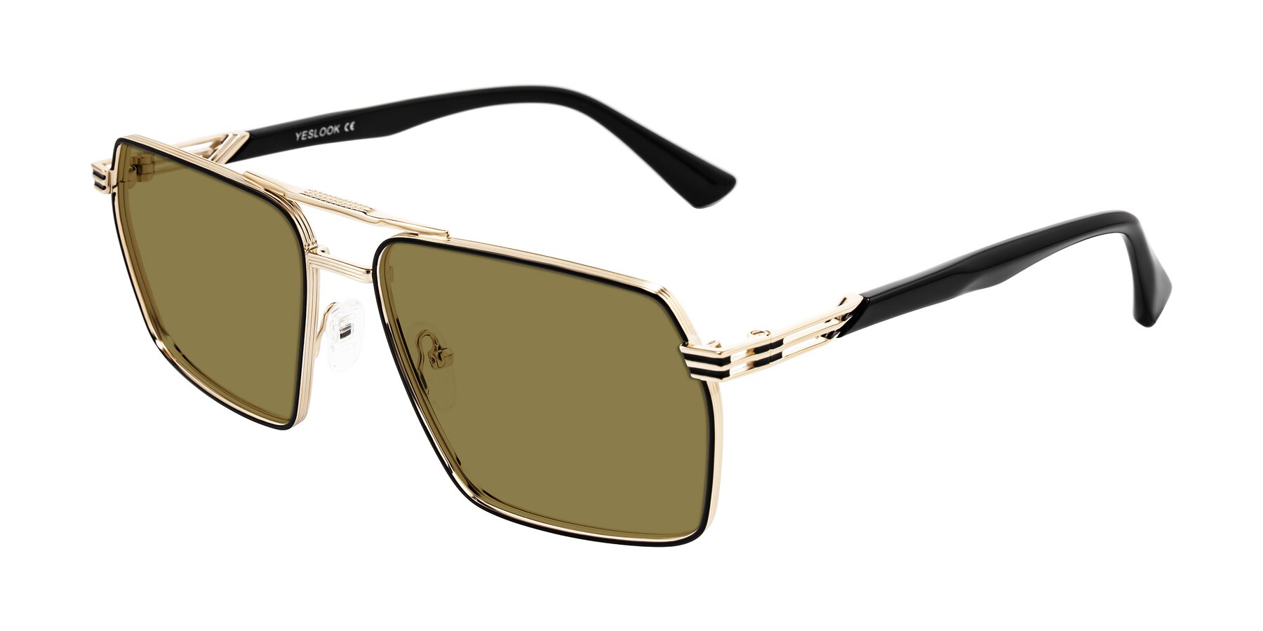 Angle of Nasuma in Gold/Black with Brown Polarized Lenses