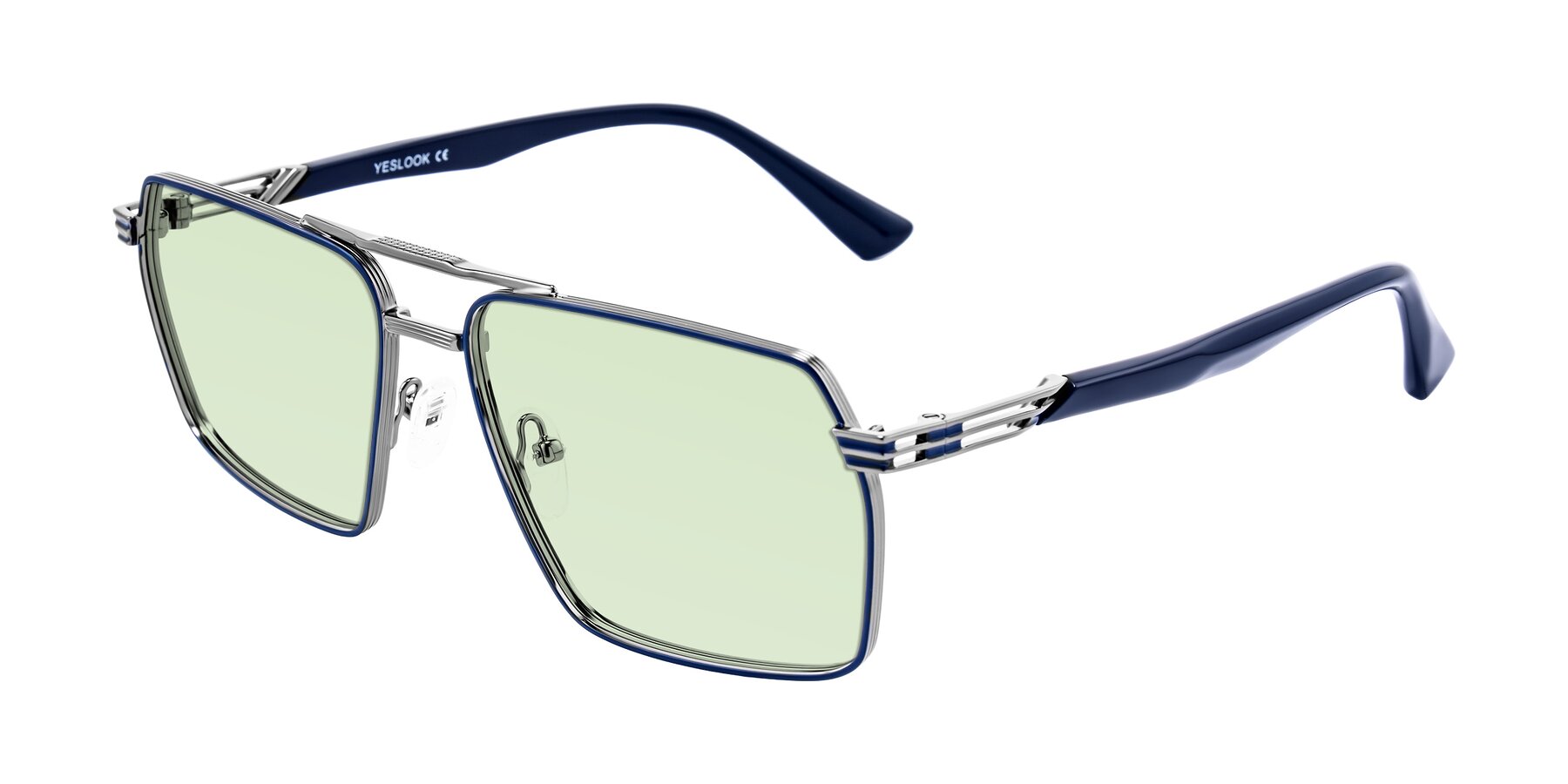 Angle of Nasuma in Gunmetal/Blue with Light Green Tinted Lenses