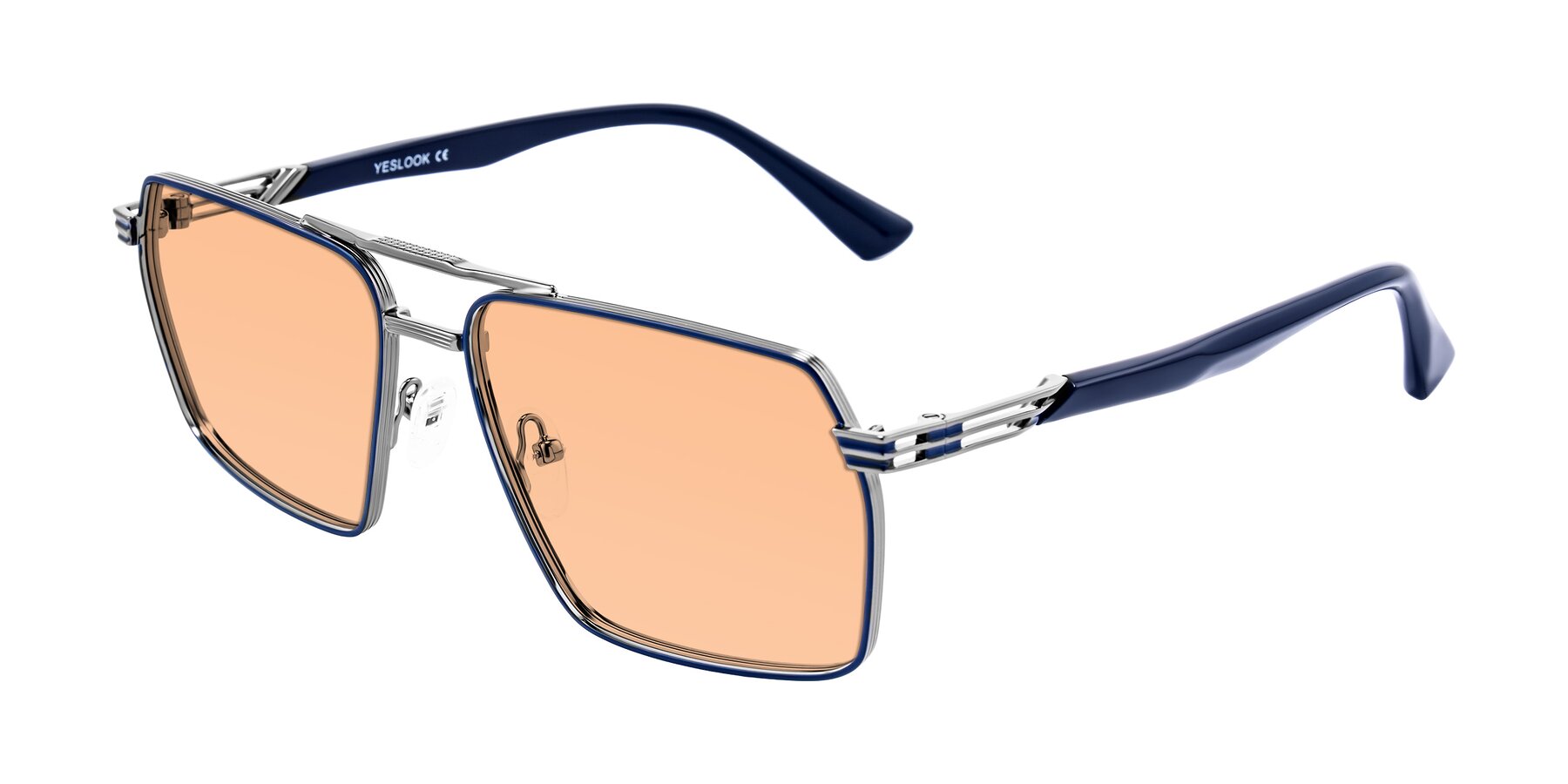 Angle of Nasuma in Gunmetal/Blue with Light Orange Tinted Lenses