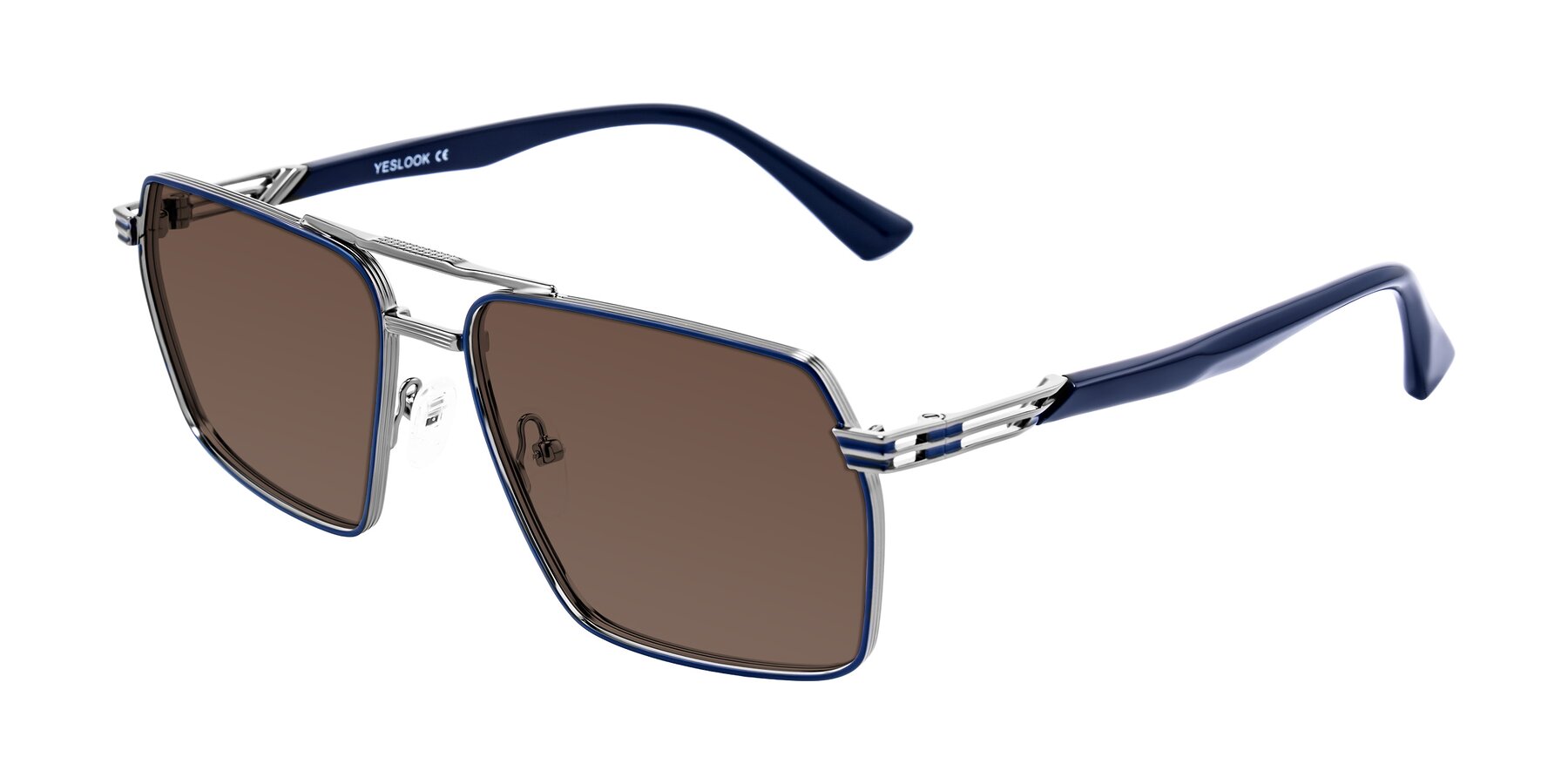 Angle of Nasuma in Gunmetal/Blue with Brown Tinted Lenses