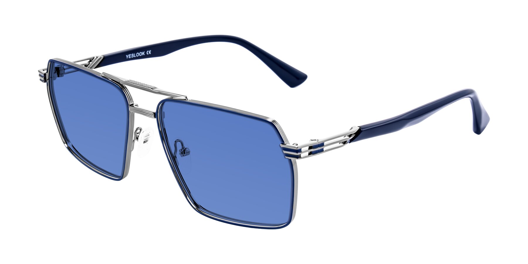 Angle of Nasuma in Gunmetal/Blue with Blue Tinted Lenses