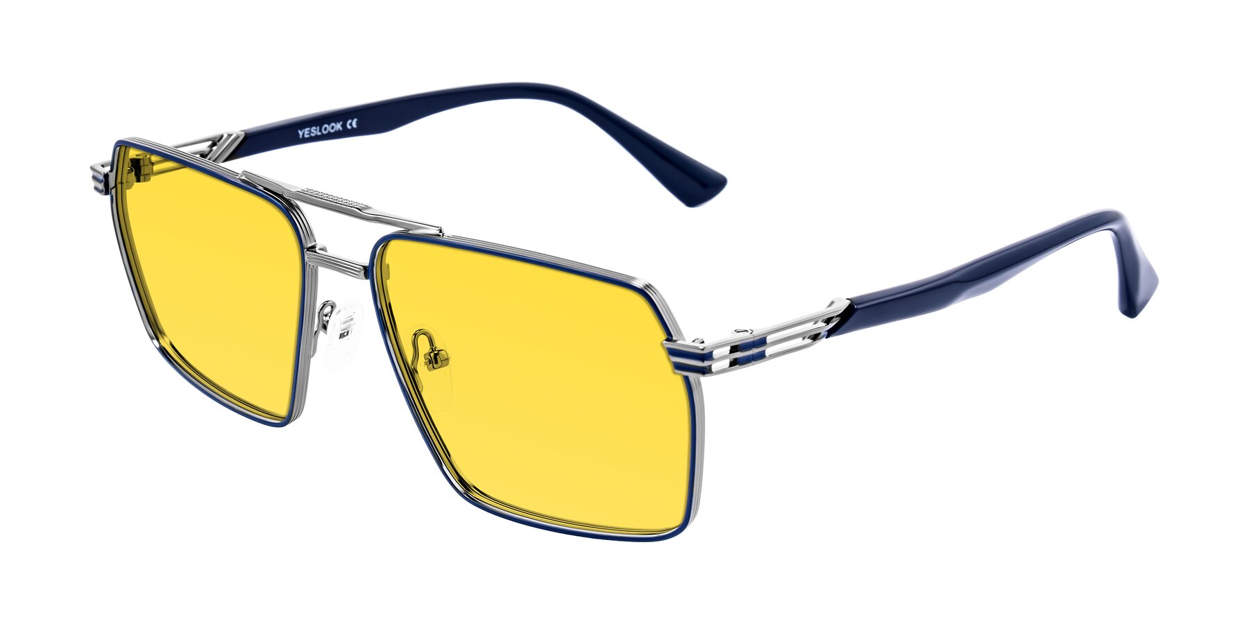 Angle of Nasuma in Gunmetal/Blue with Yellow Tinted Lenses