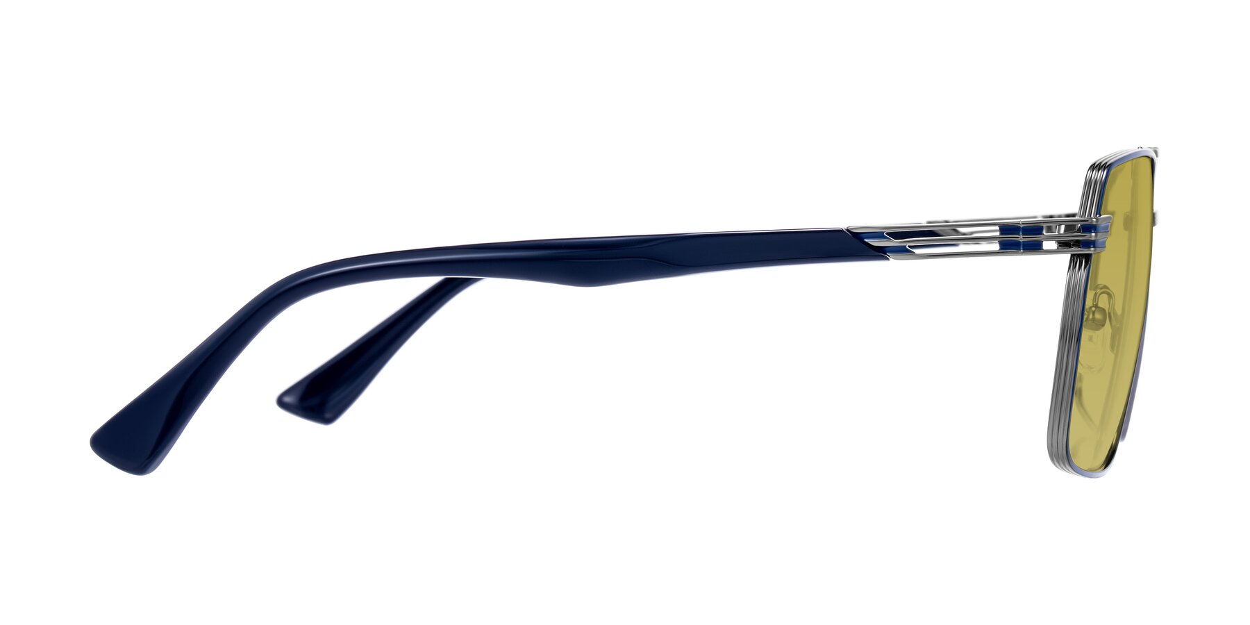 Side of Nasuma in Gunmetal/Blue with Champagne Tinted Lenses