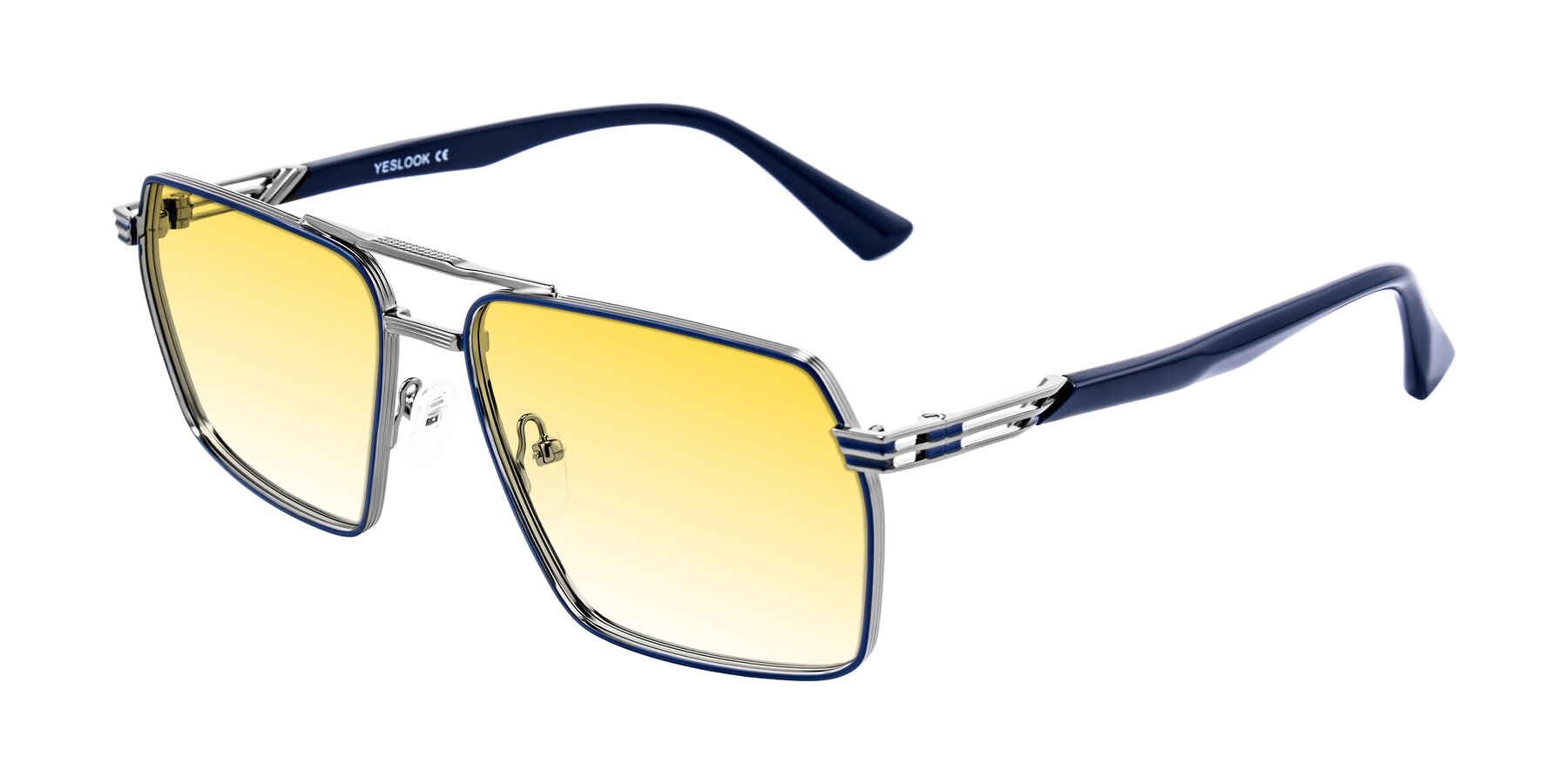 Angle of Nasuma in Gunmetal/Blue with Yellow Gradient Lenses
