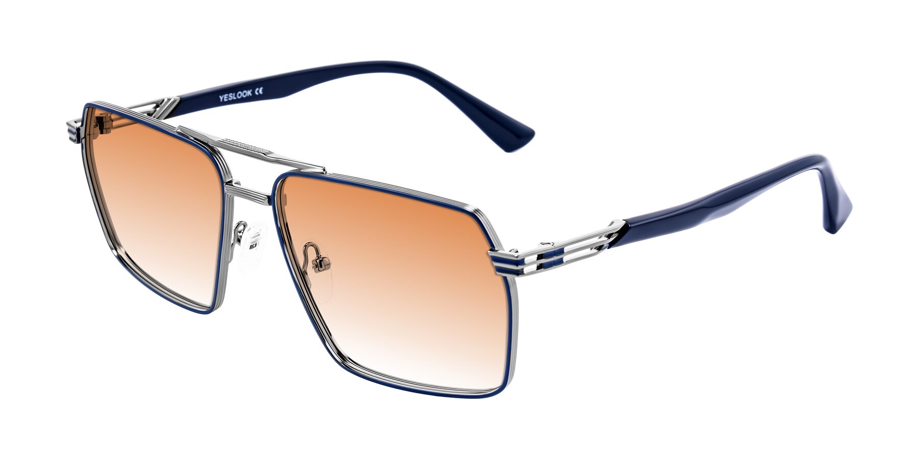 Angle of Nasuma in Gunmetal/Blue with Orange Gradient Lenses