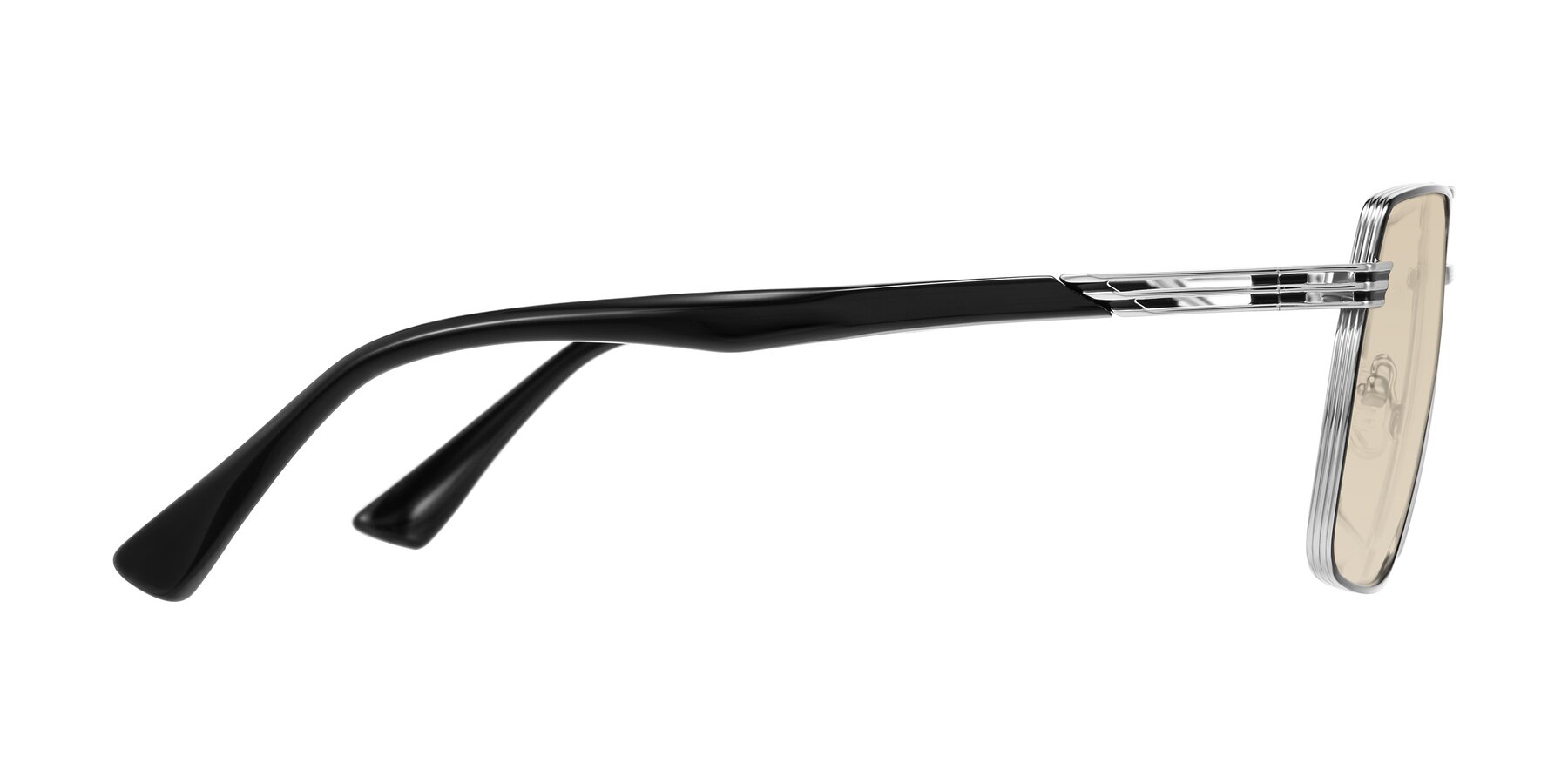 Side of Nasuma in Chrome/Black with Light Brown Tinted Lenses