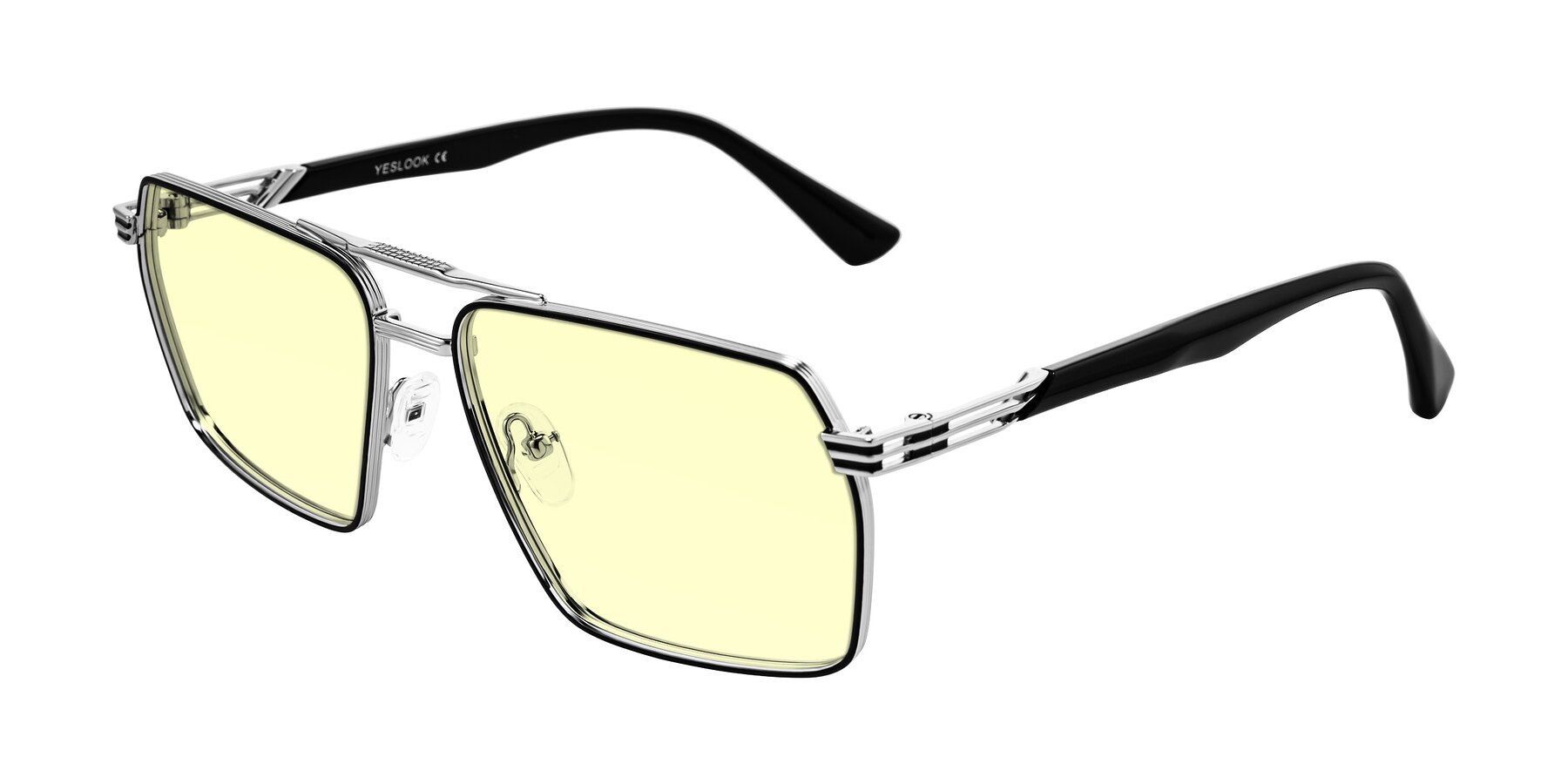 Angle of Nasuma in Chrome/Black with Light Yellow Tinted Lenses